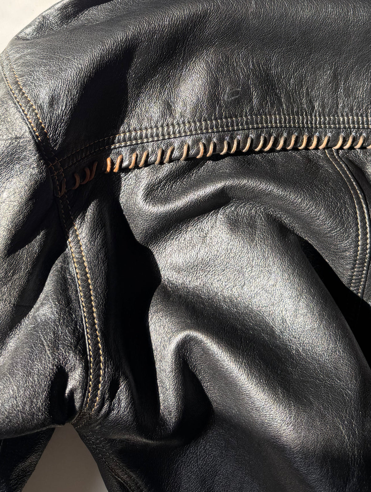 90s leather bomber jacket