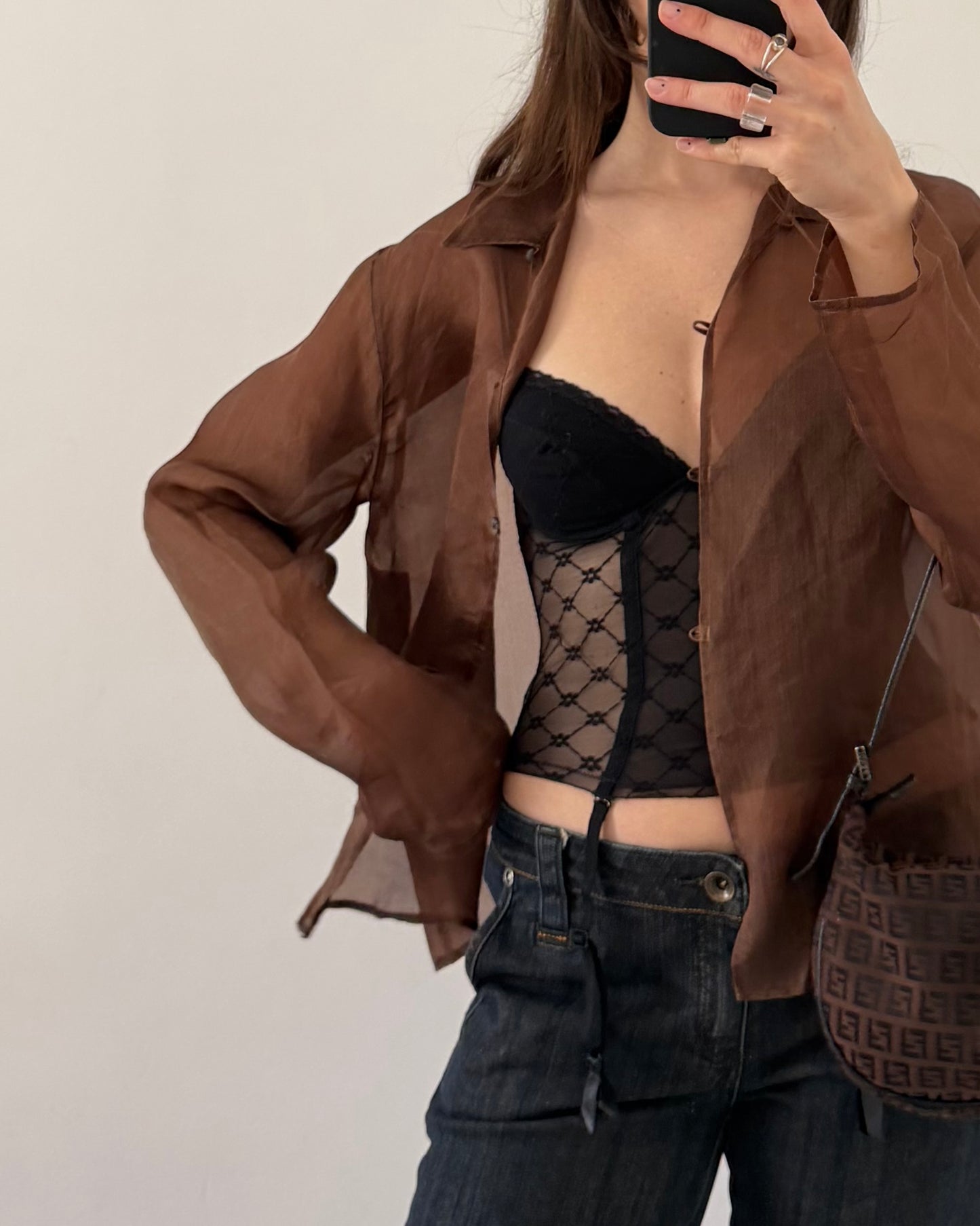 Sheer corset top