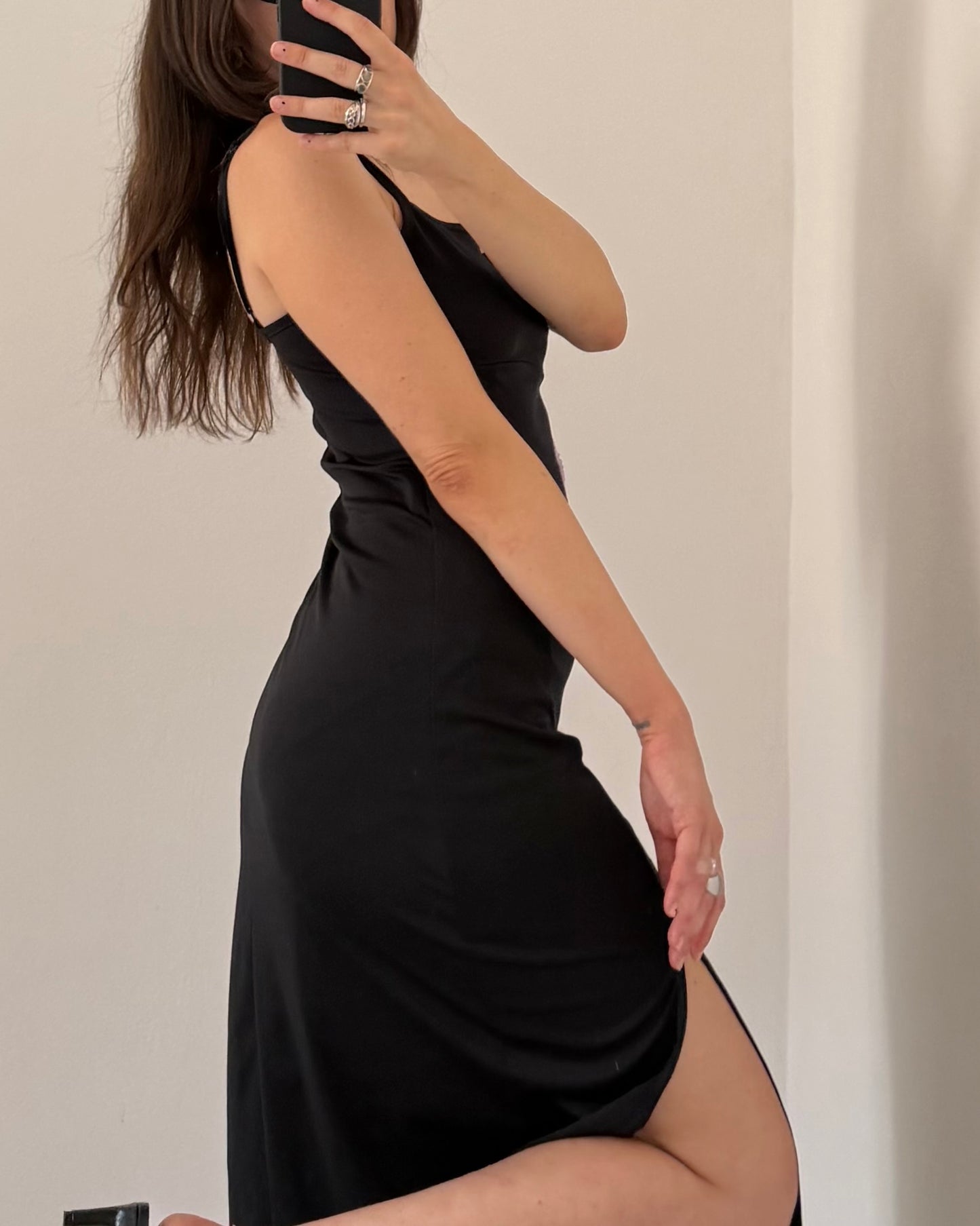 00s black maxi dress