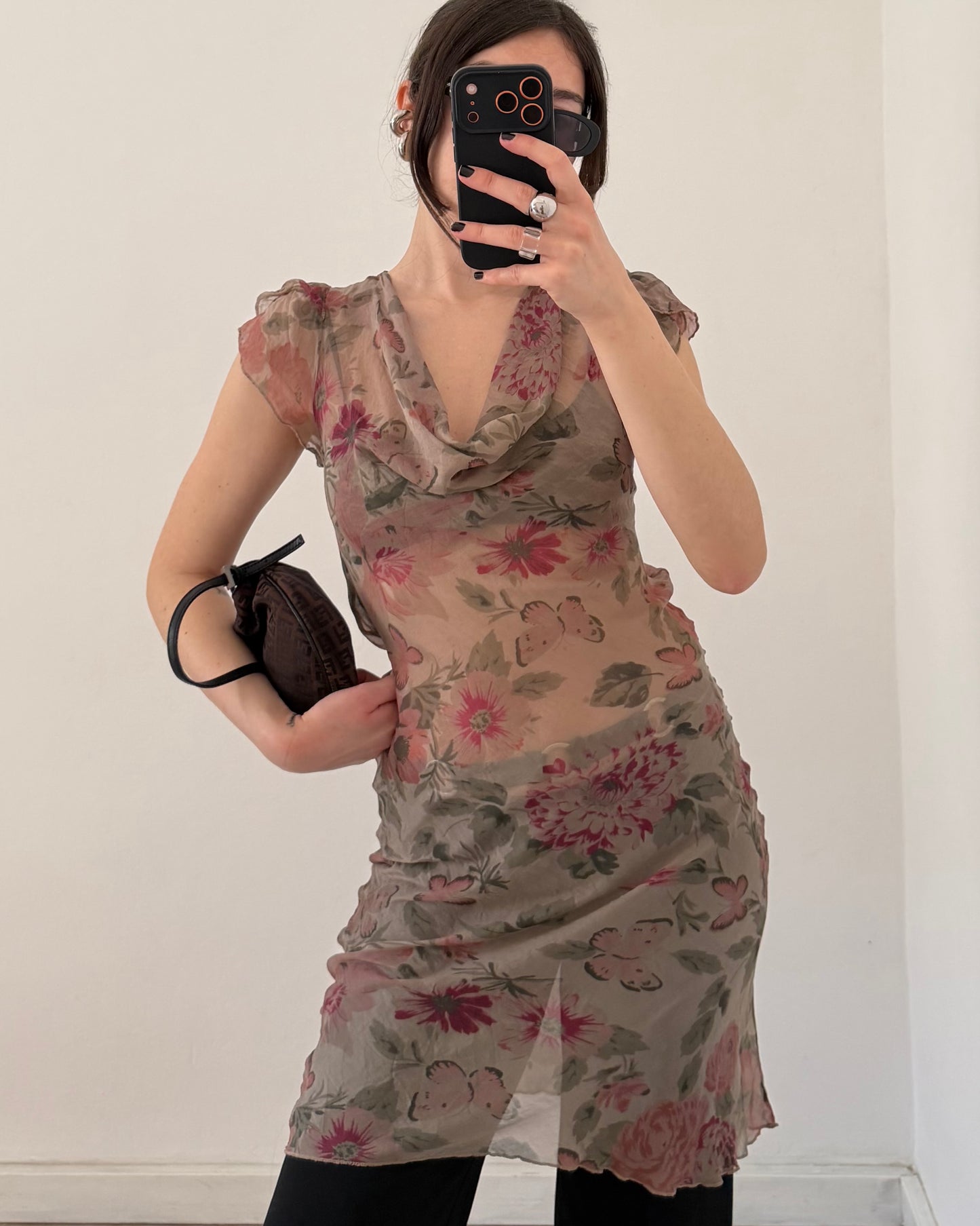 00s sheer floral dress