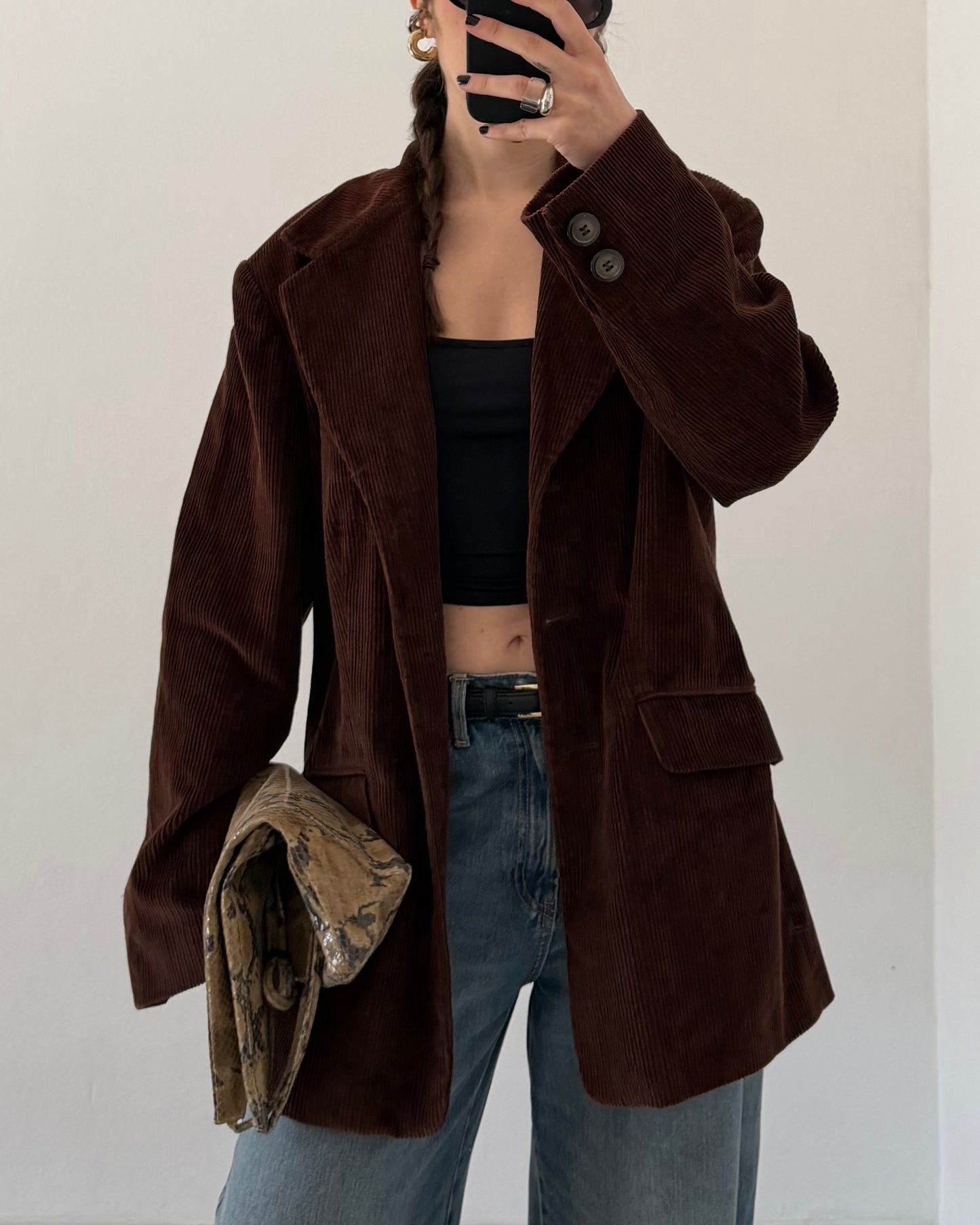 Brown corduroy blazer