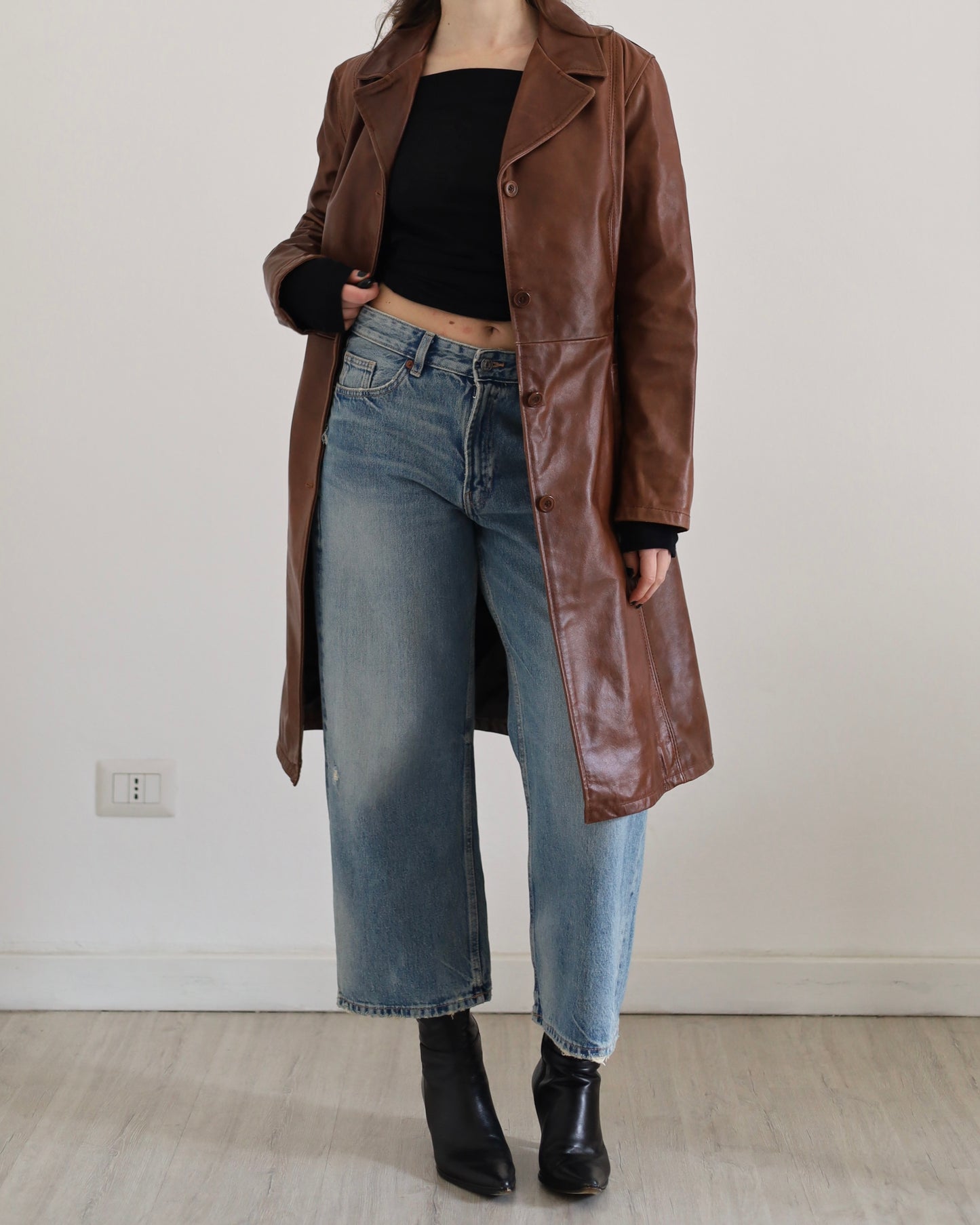 Caramel leather jacket