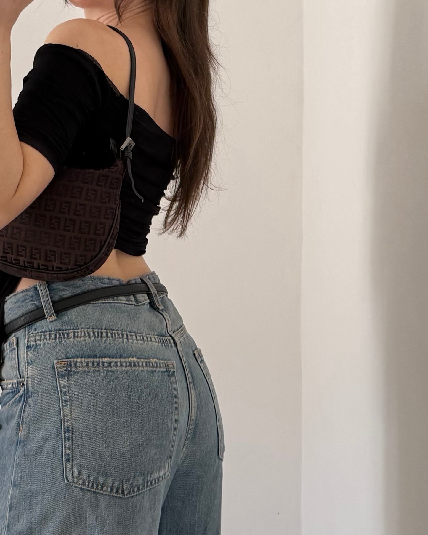 Off the shoulder tulle top