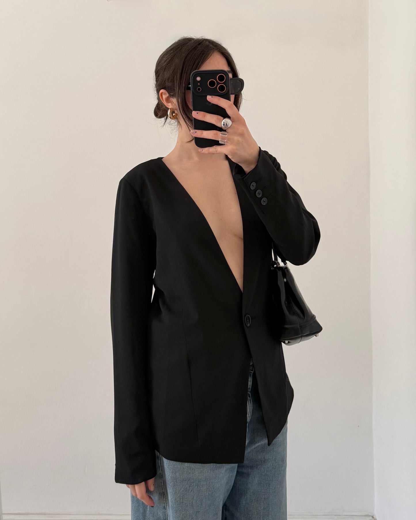 Dropped shoulder blazer