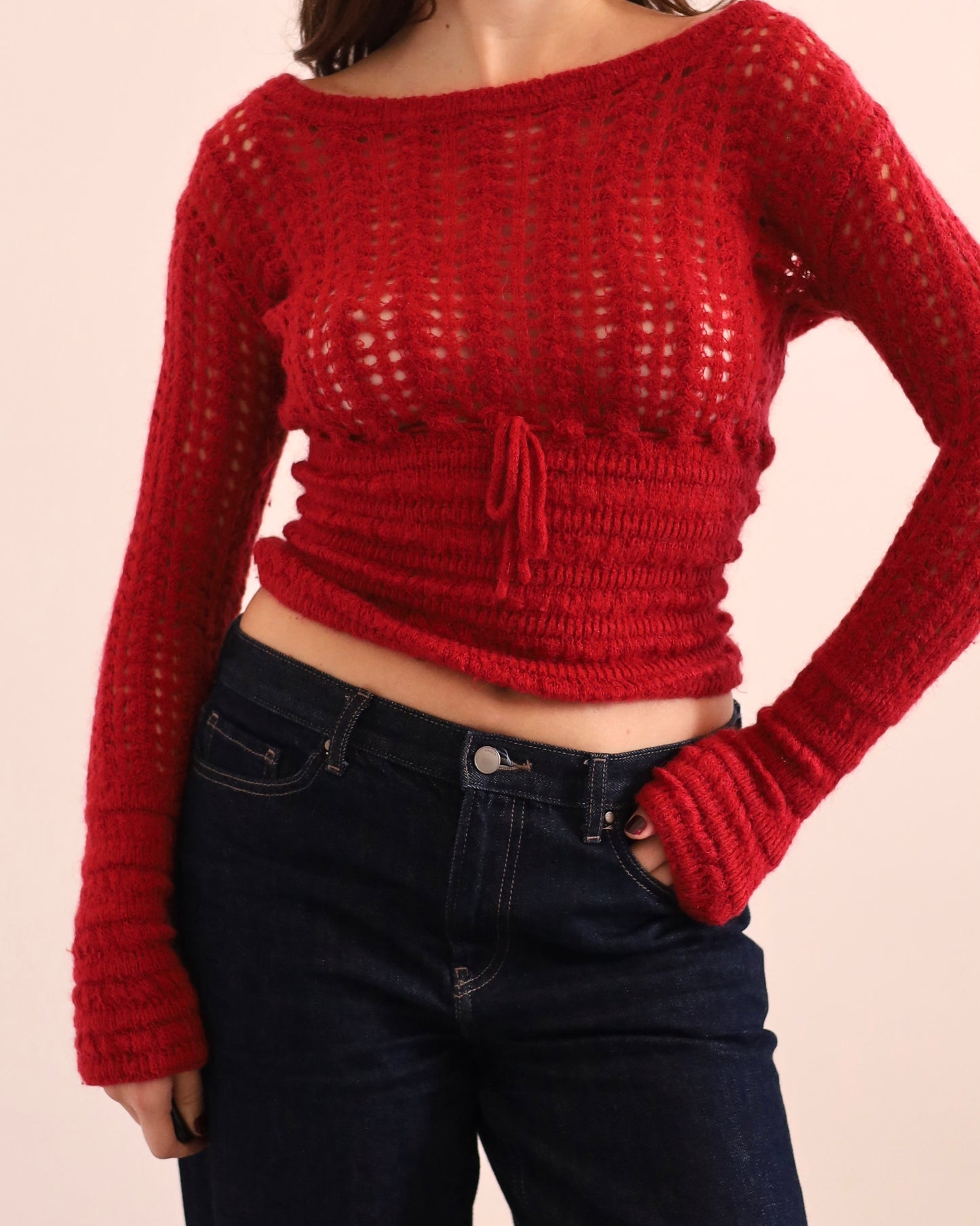 Knitted mohair top