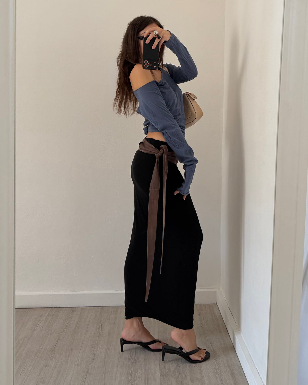 Jersey maxi skirt