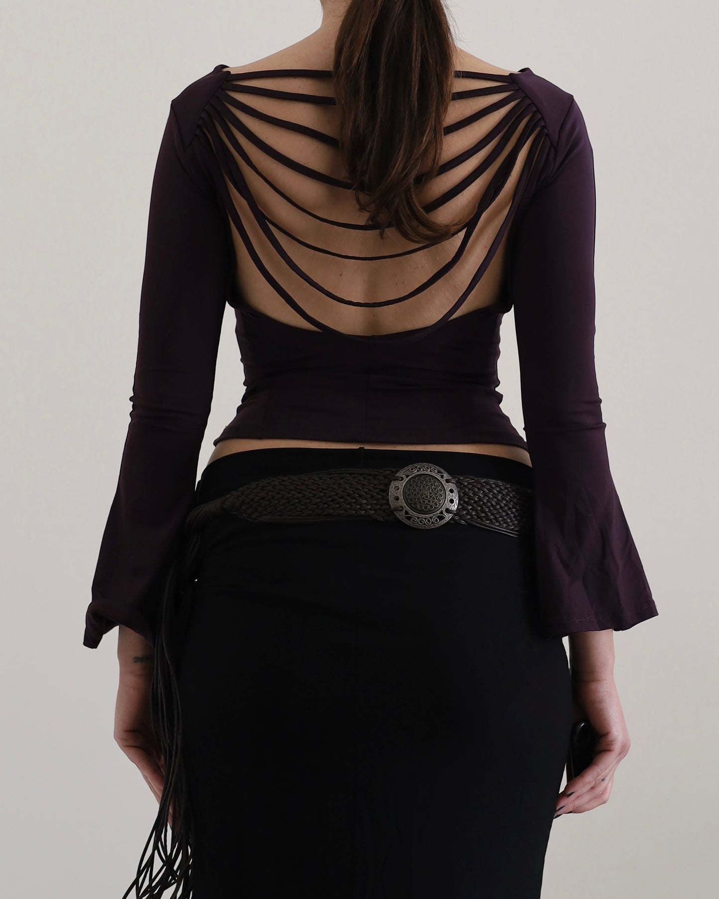 Cut-out backless top