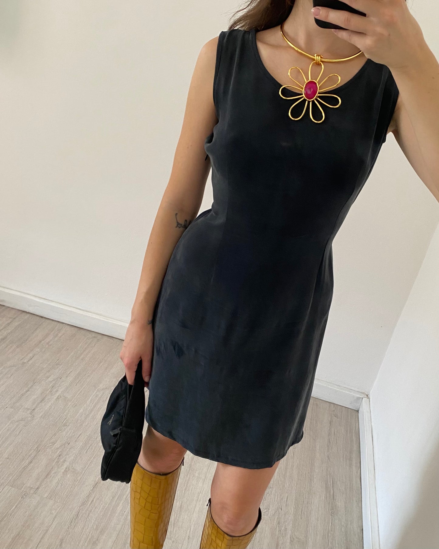 90s silk mini dress