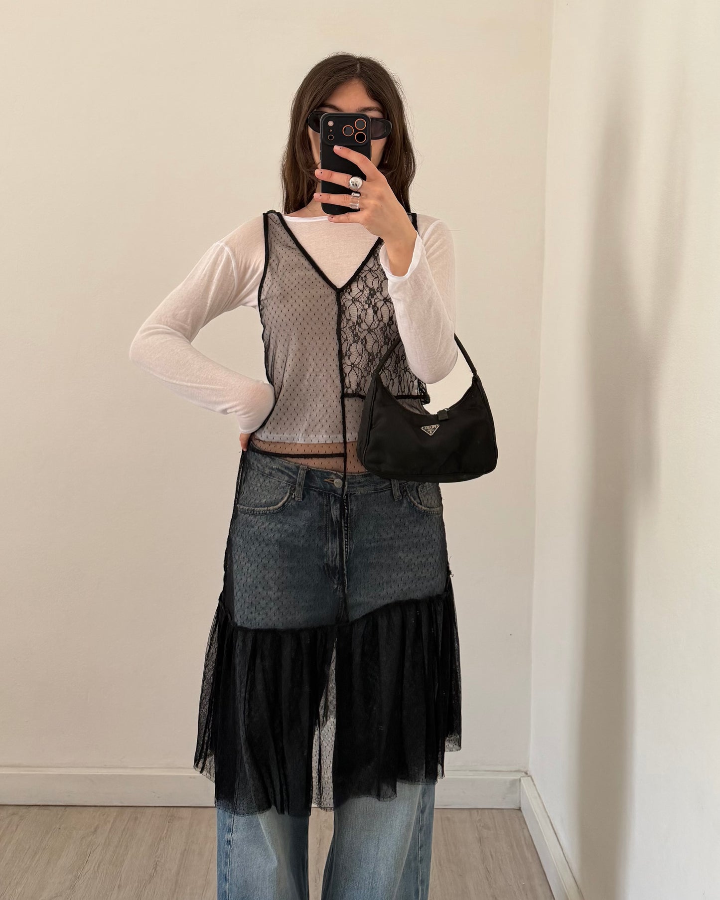 Tulle midi dress