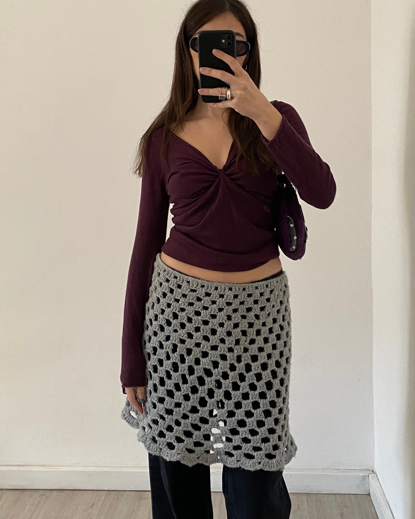 Cashmere&silk knit top