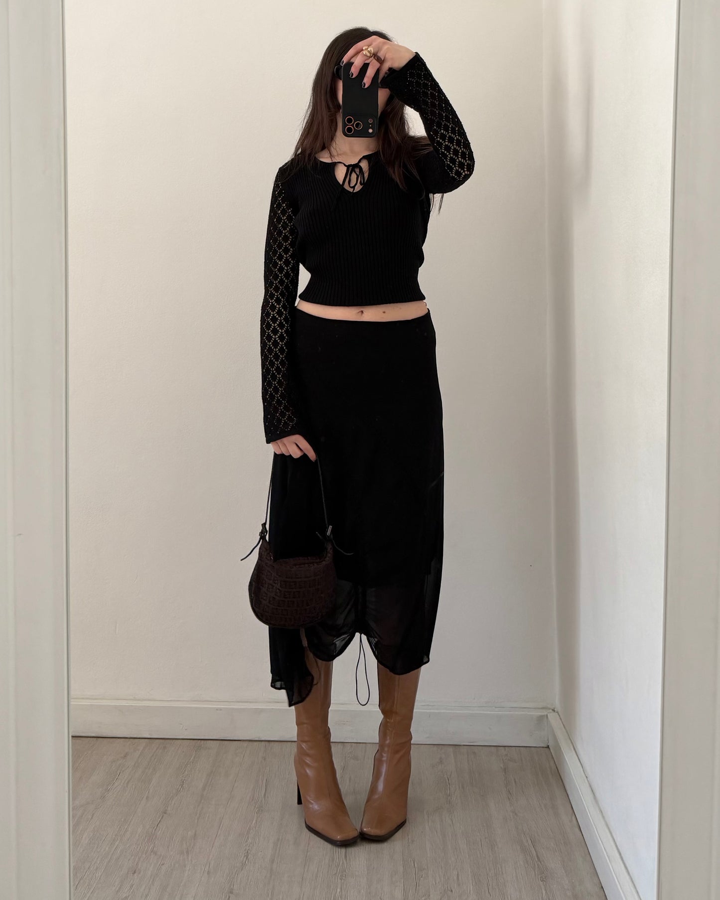 Keyhole ribbed sweater