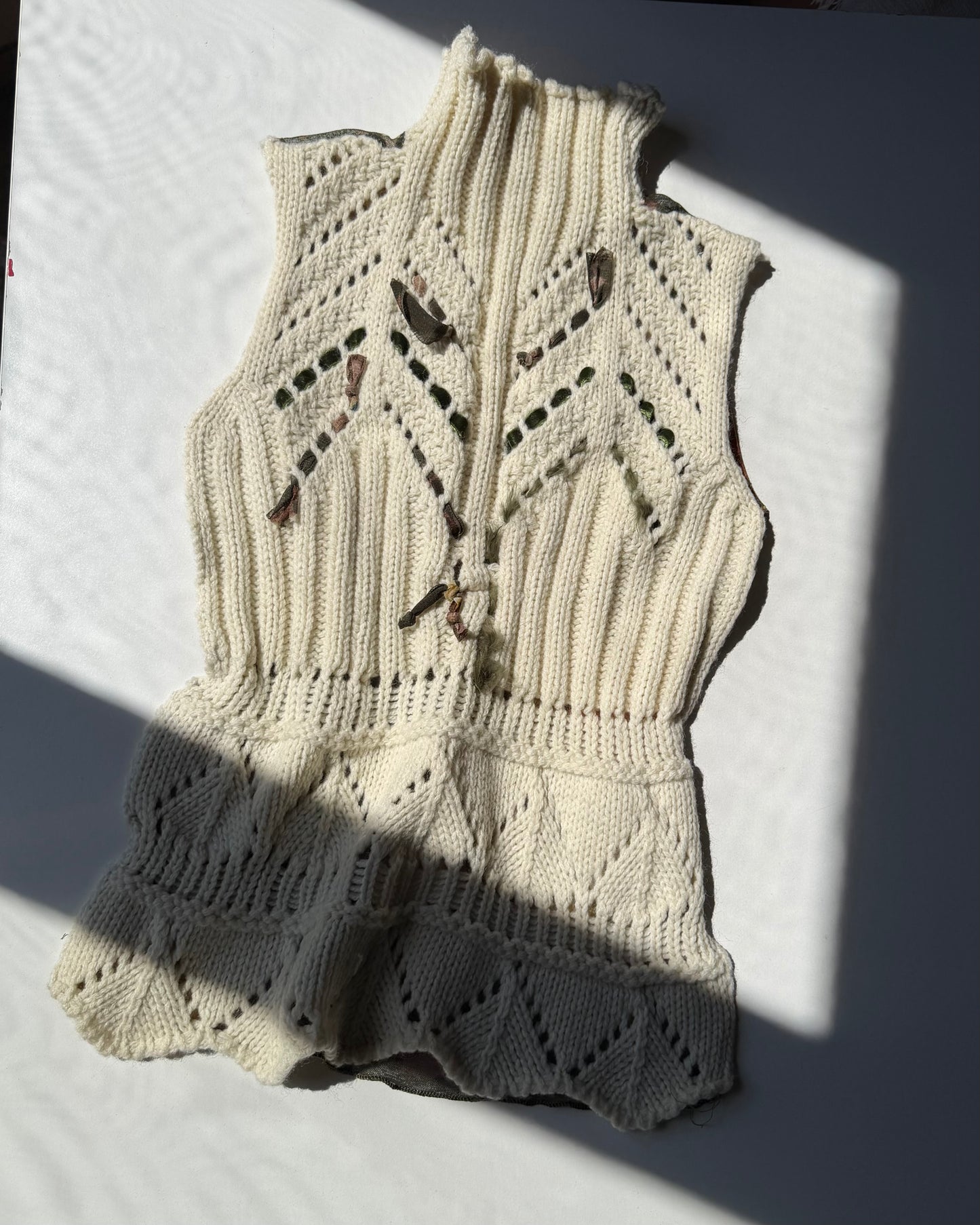 Knit micro mesh top