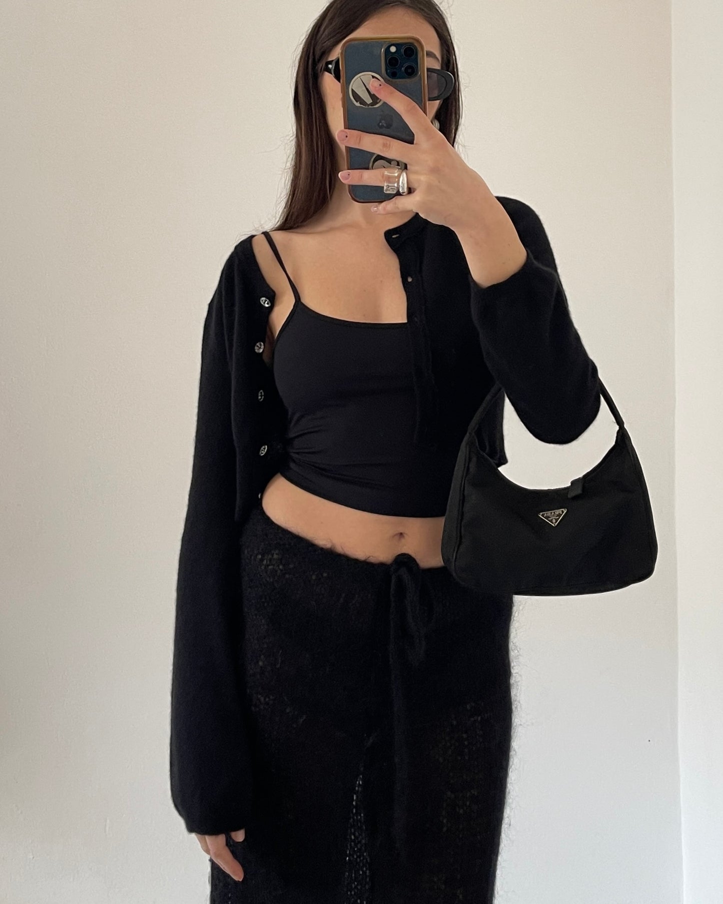 Angora wool mini cardigan