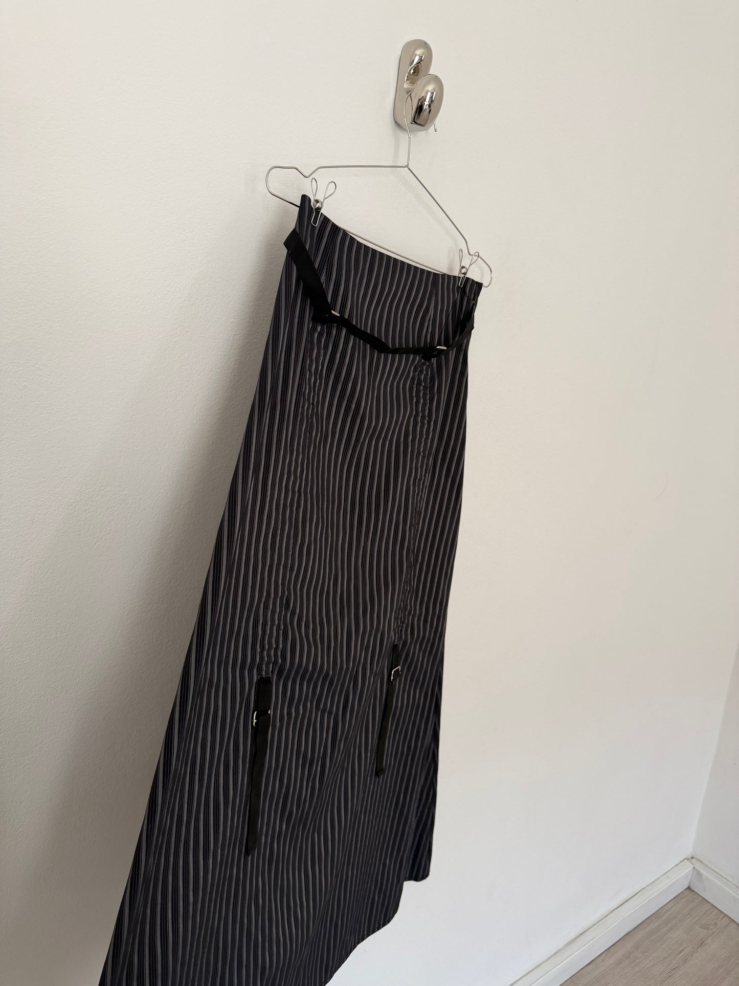 y2k pinstripe maxi skirt