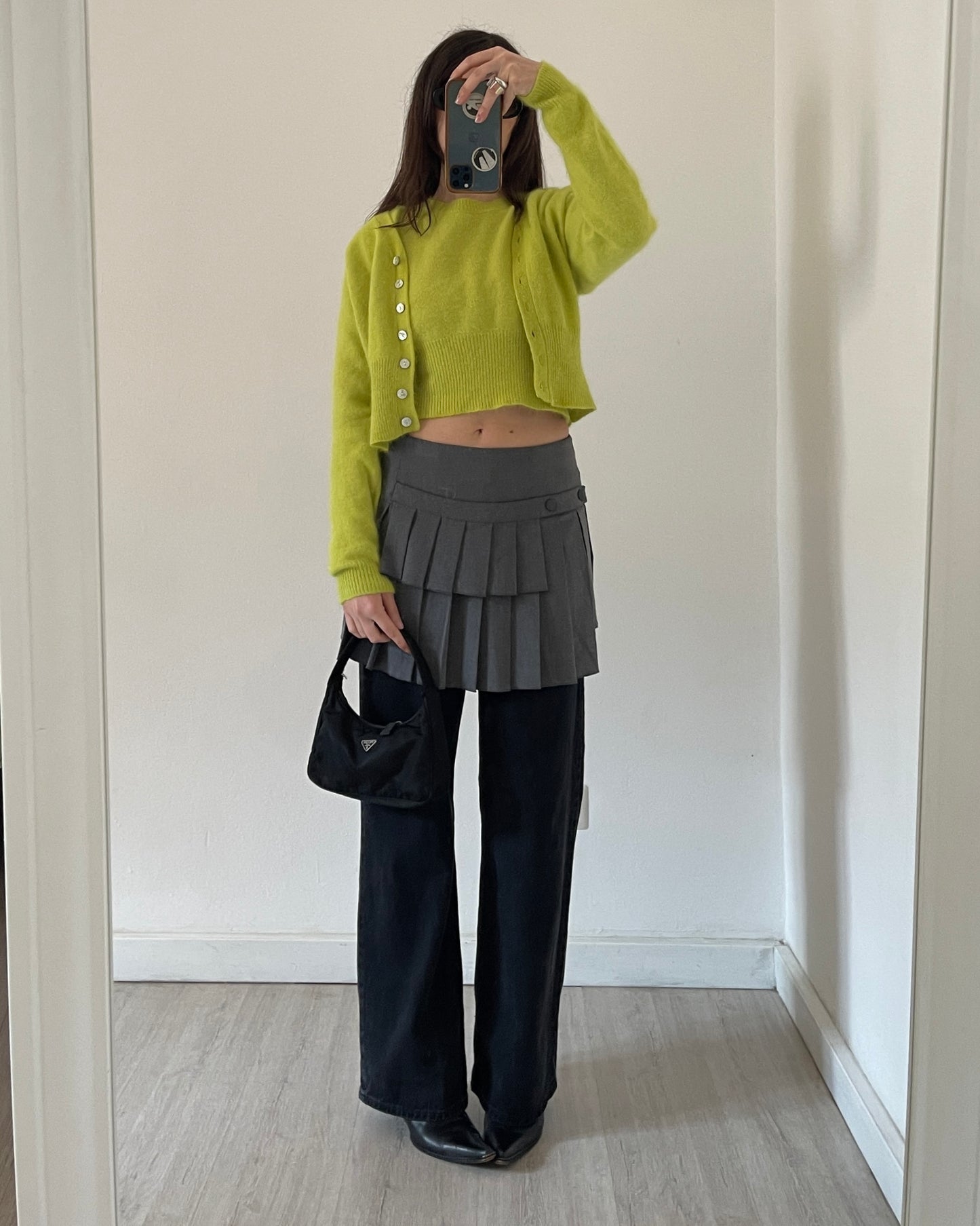 Angora wool twin-set