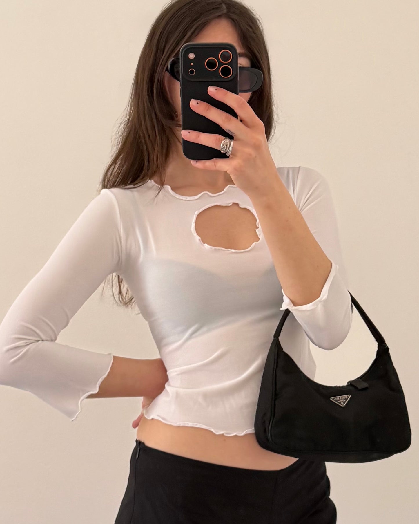 Cut-out stretchy top