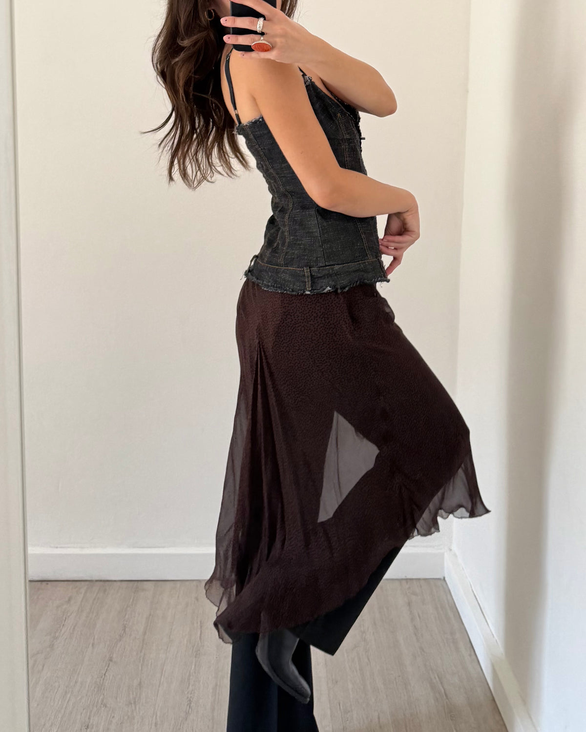 Denim corset top by Max&co