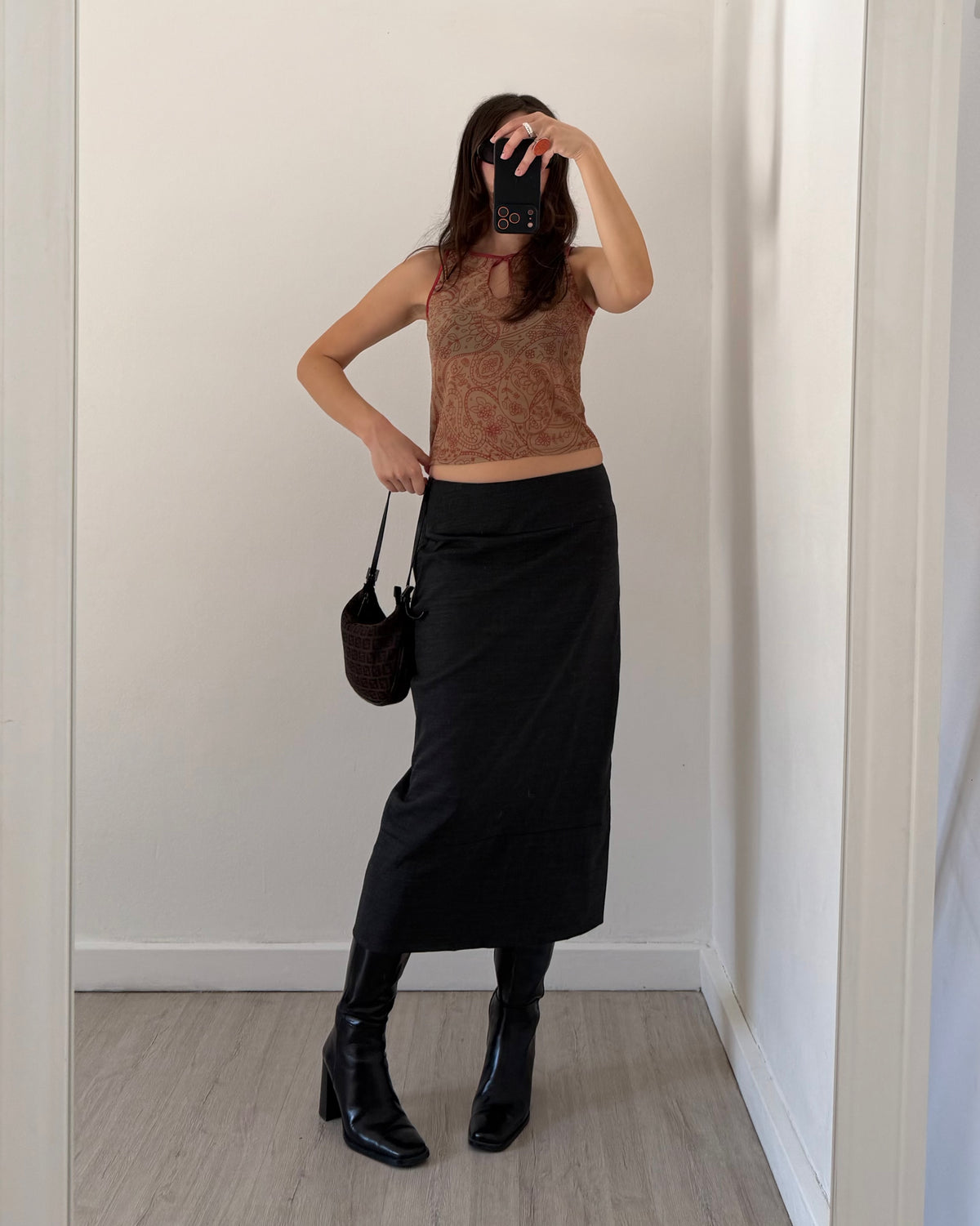 00s sheer printed top