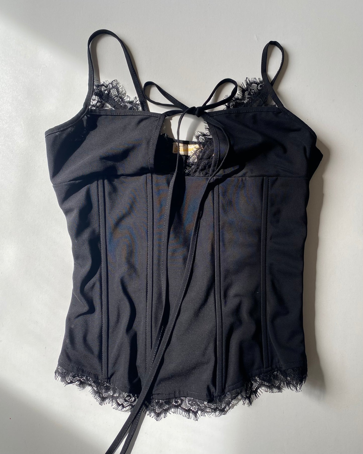 00s corset top with lace details