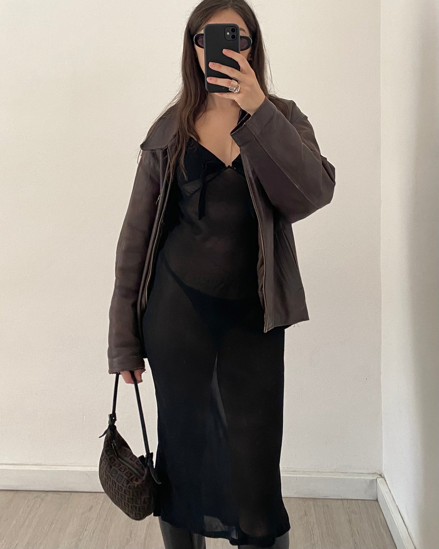 00s sheer midi dress