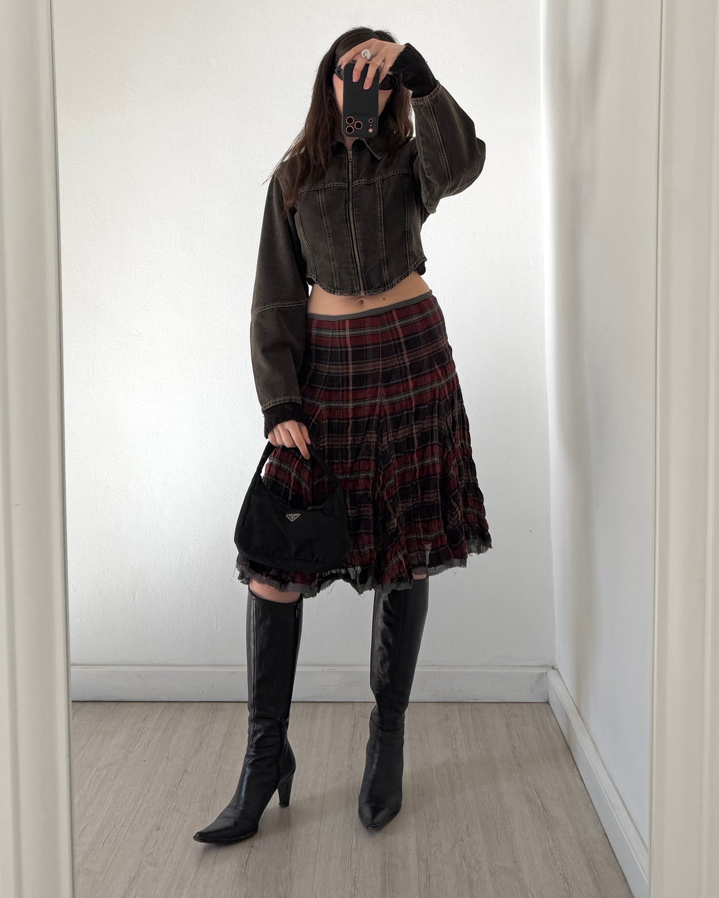 Trussardi check skirt