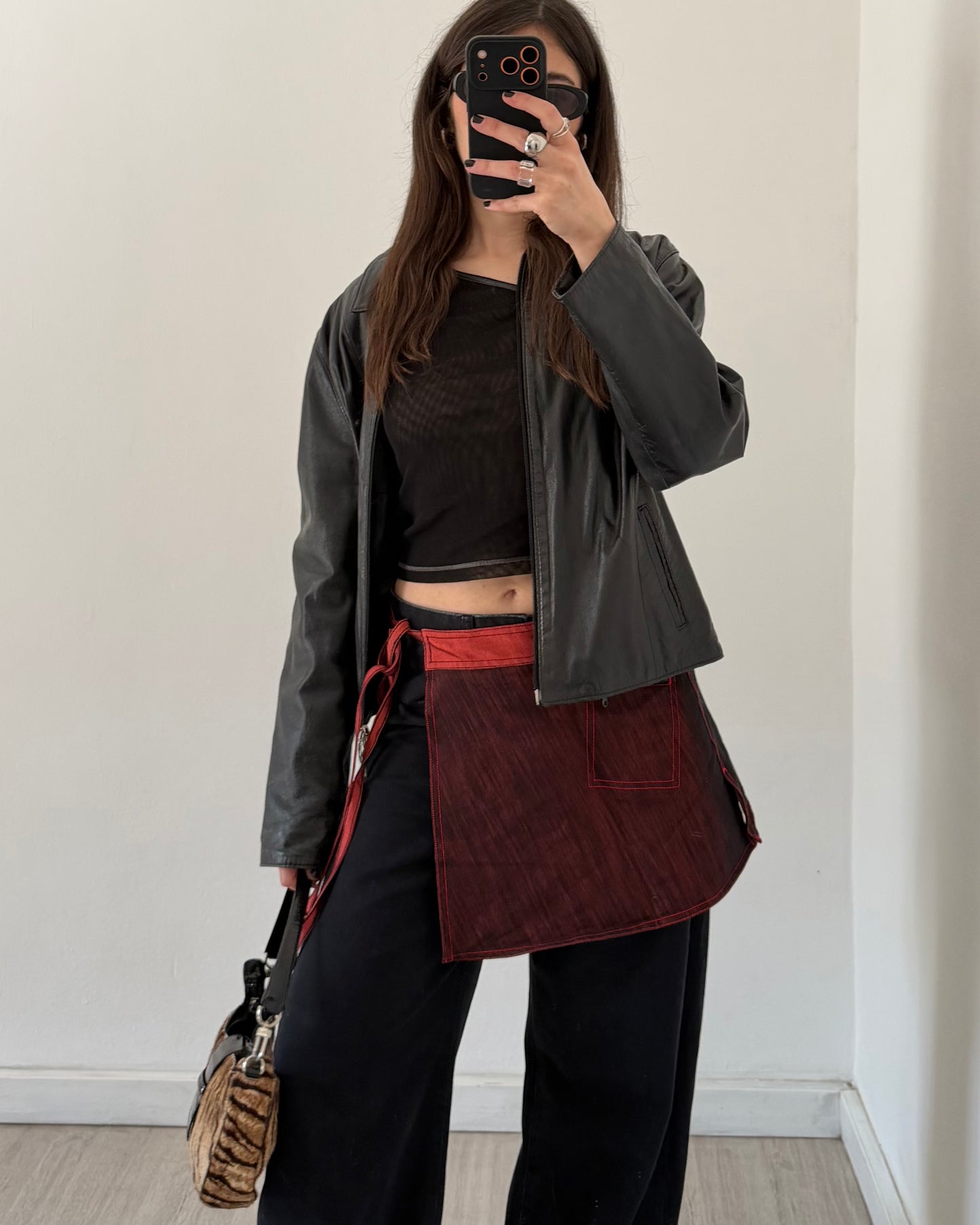 y2k wrap mini skirt