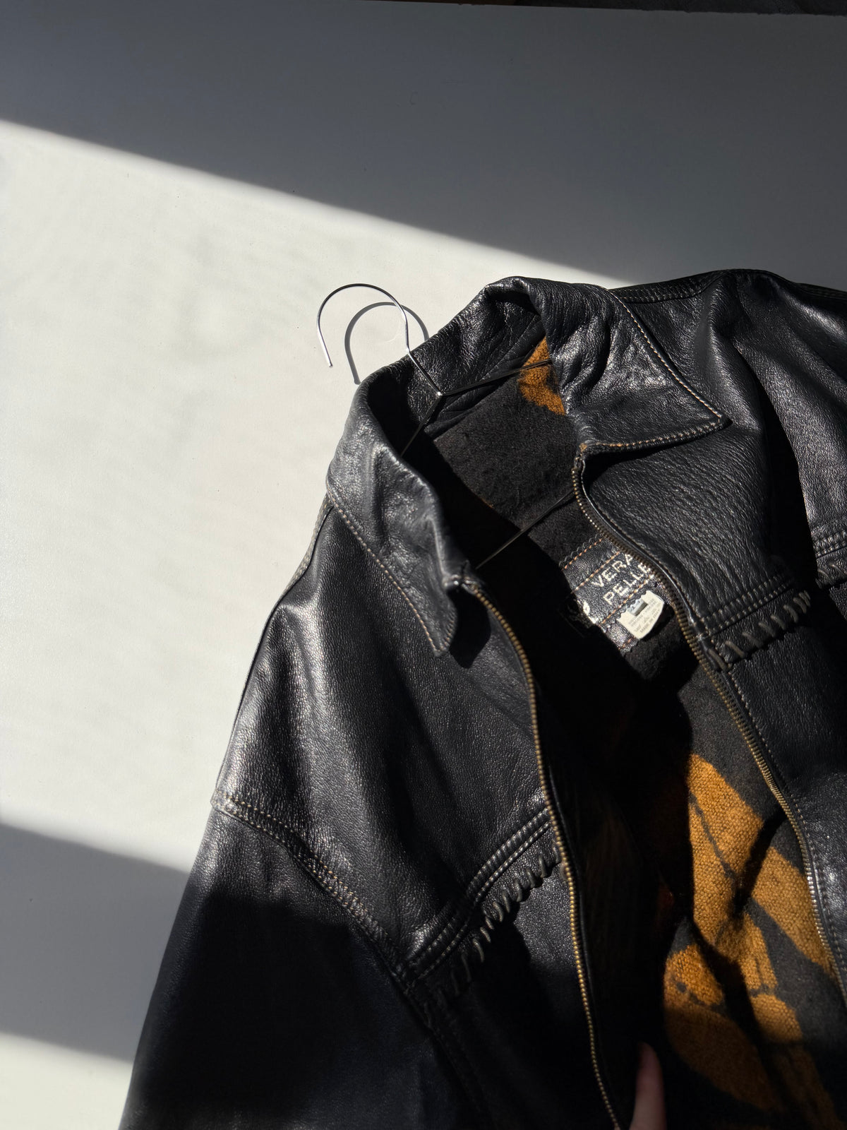 90s leather bomber jacket