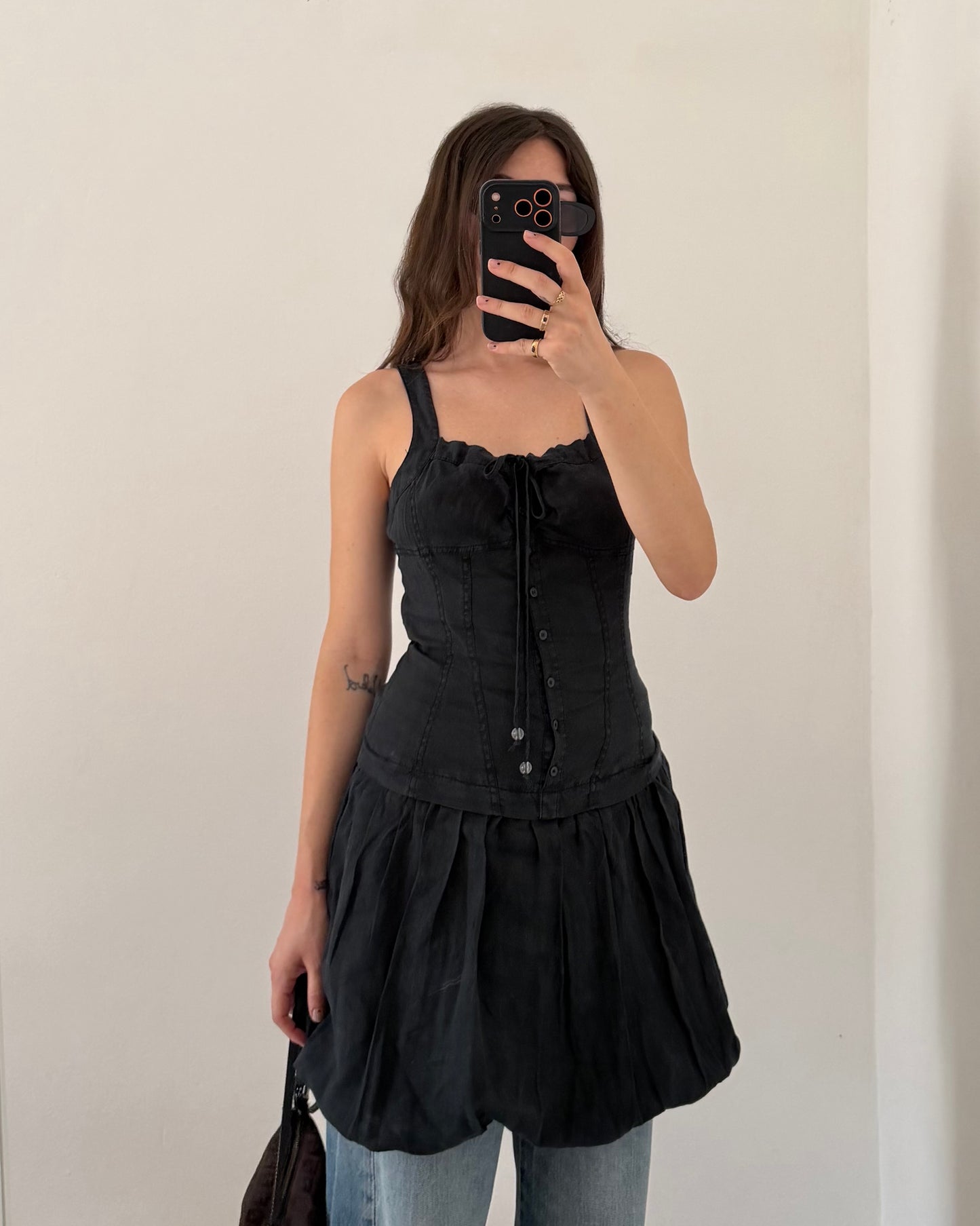 Linen corset dress