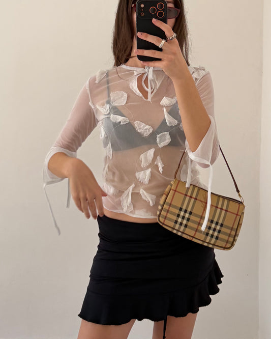 Sheer long sleeves top