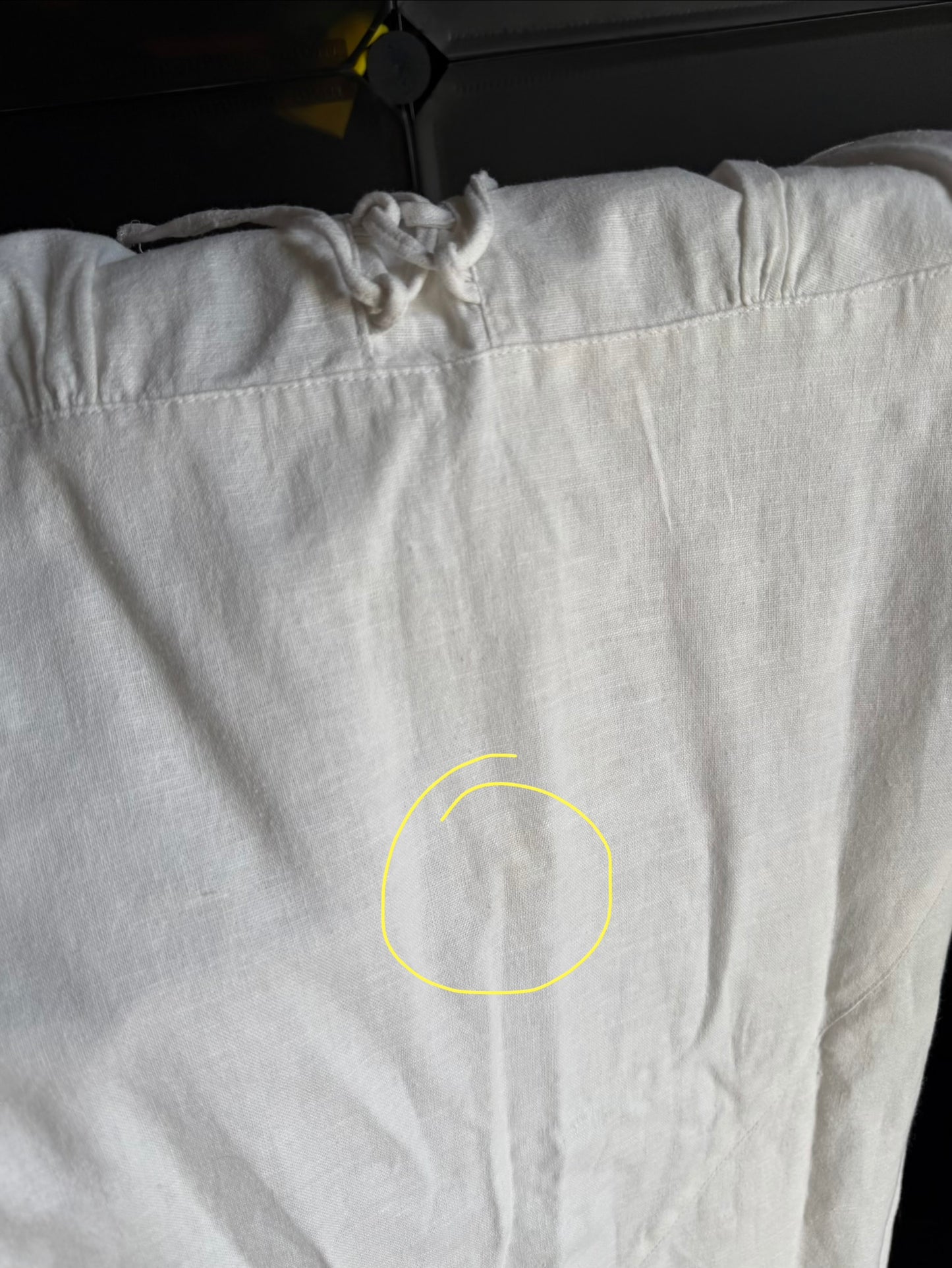 00s white linen dress