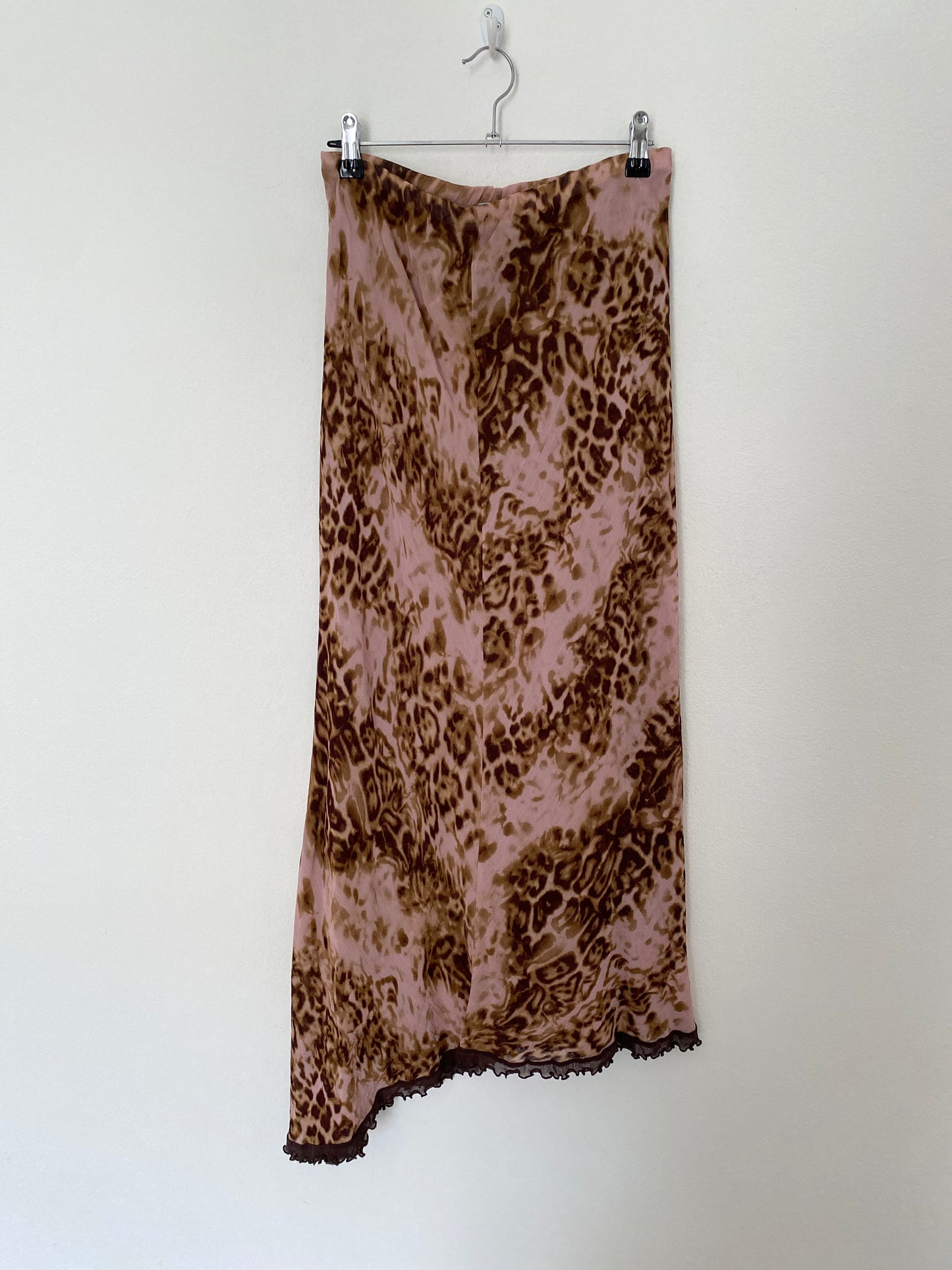 Leopard print long skirt