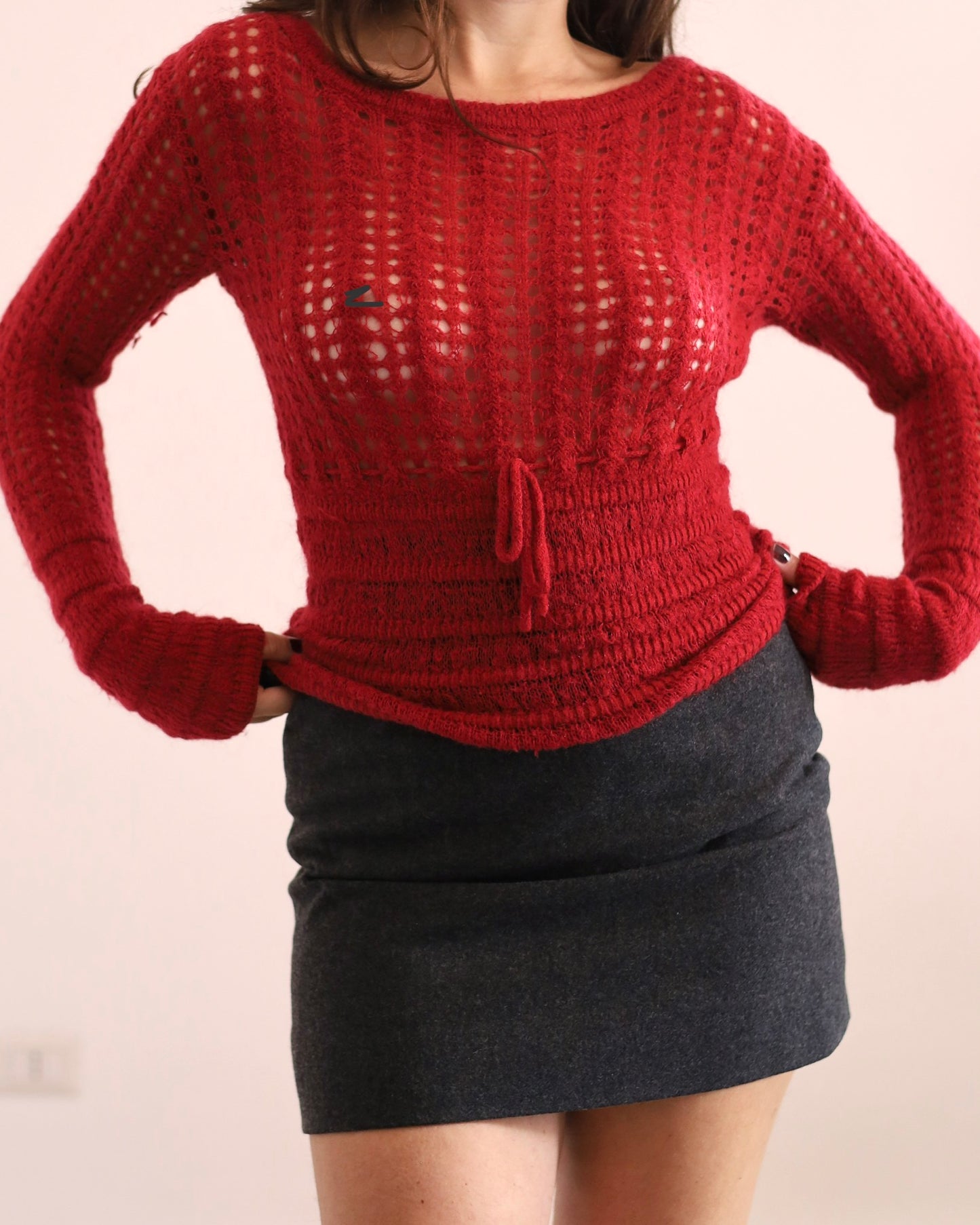 Knitted mohair top