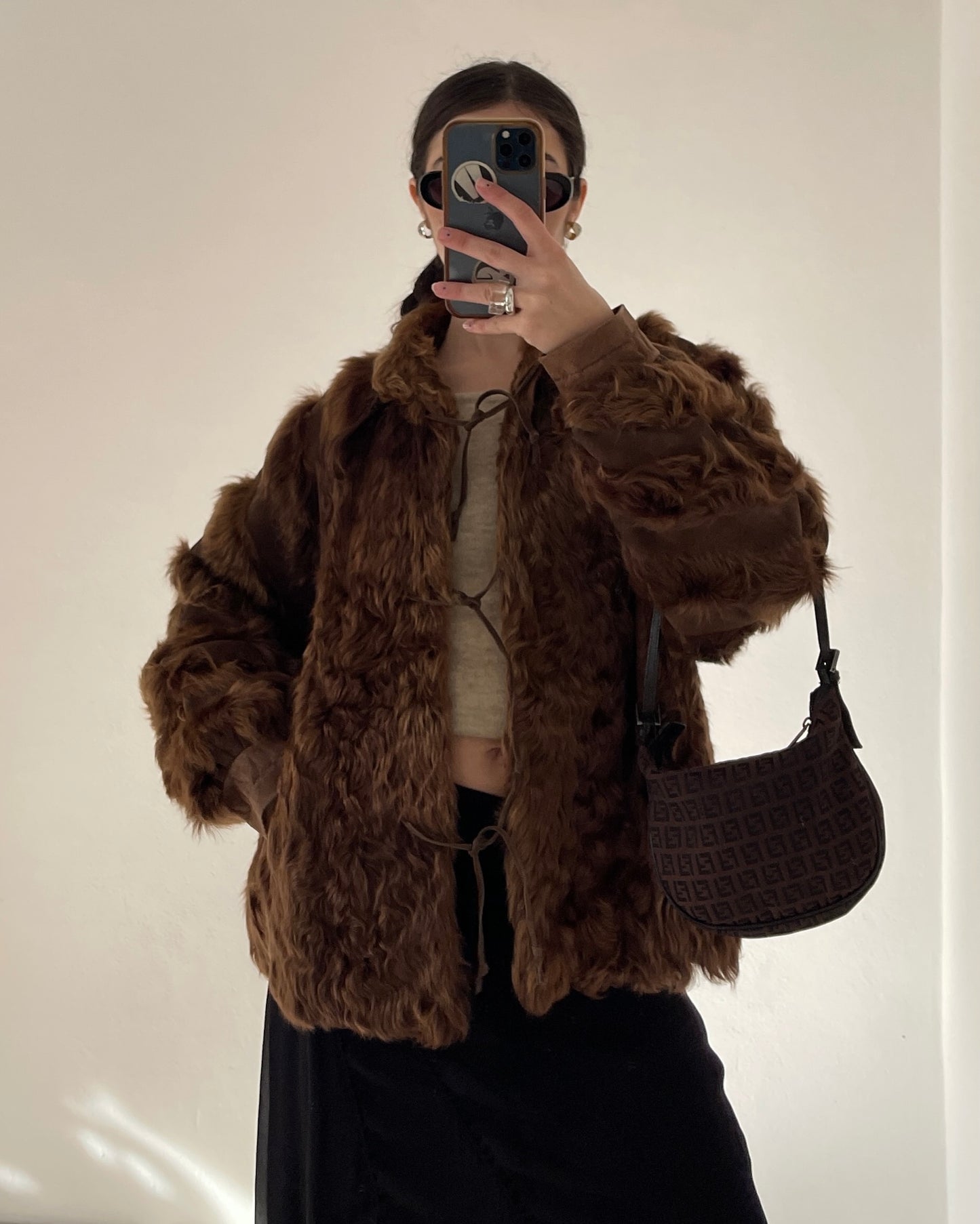 Fur suede jacket