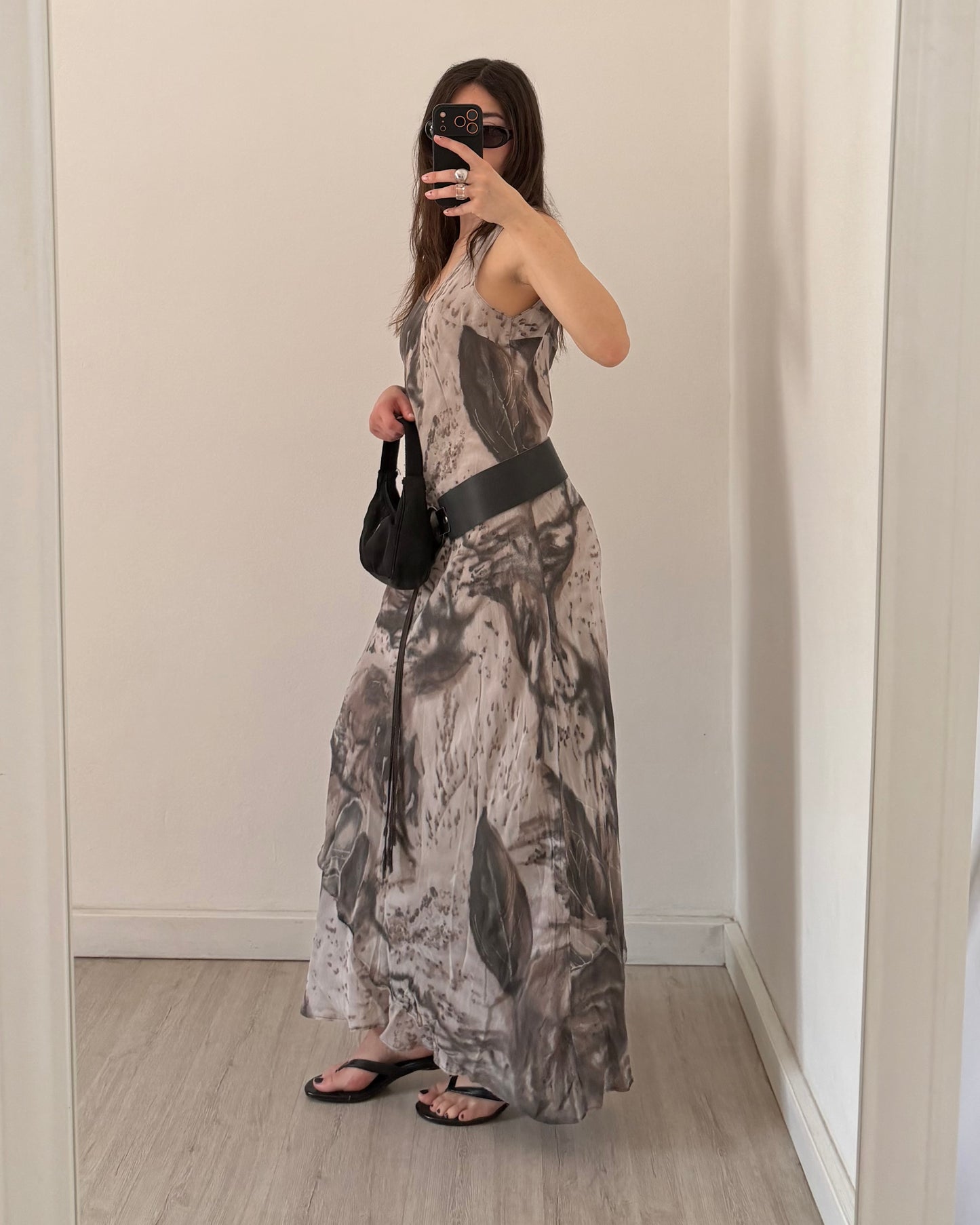 90s viscose maxi dress