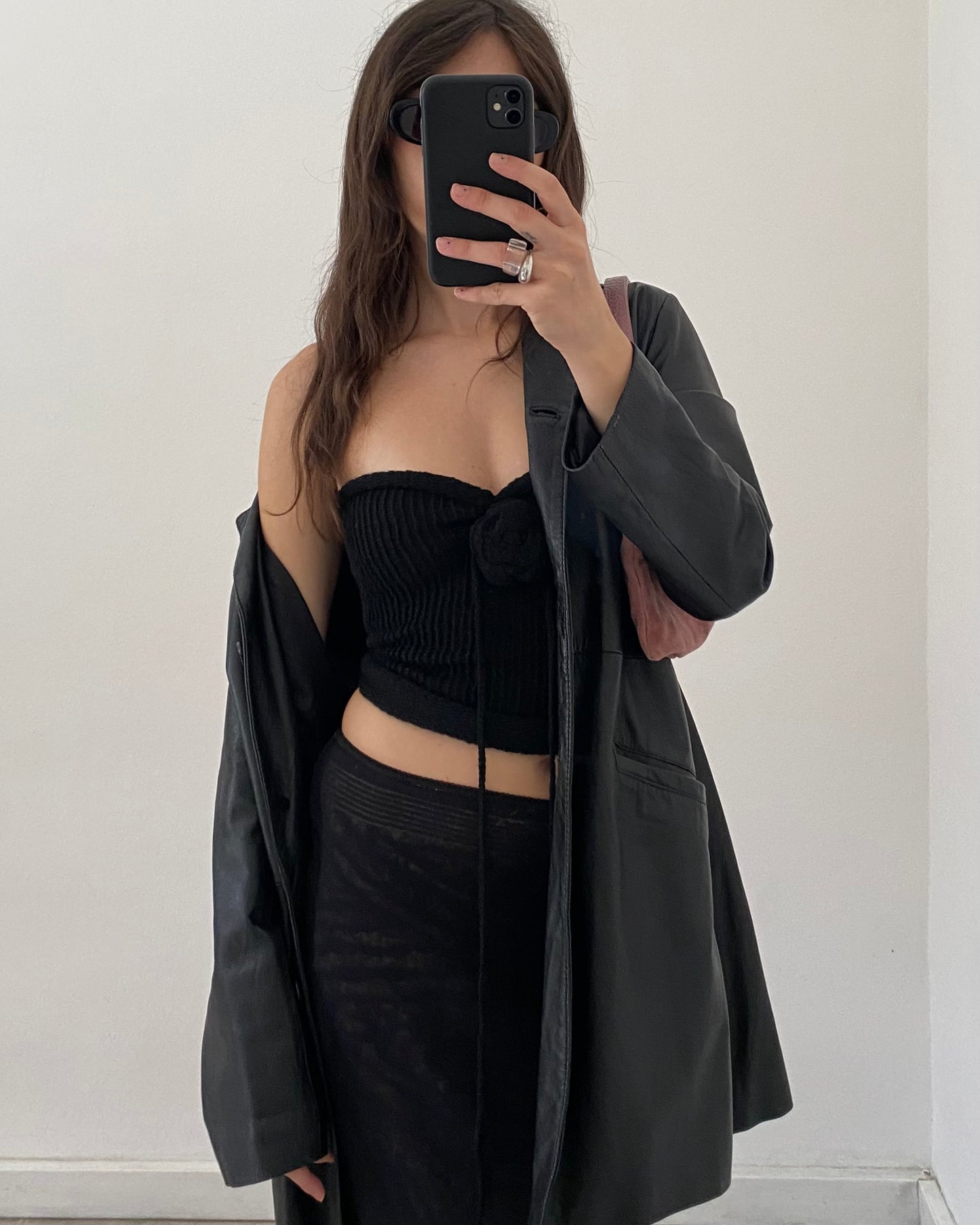 Knit top with flower