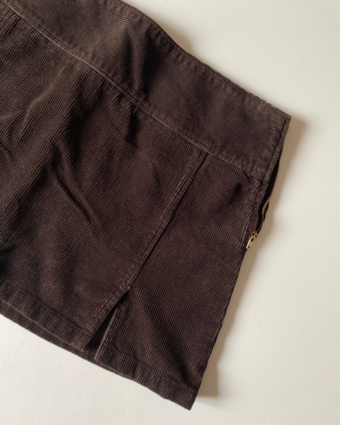 Corduroy mini skirt