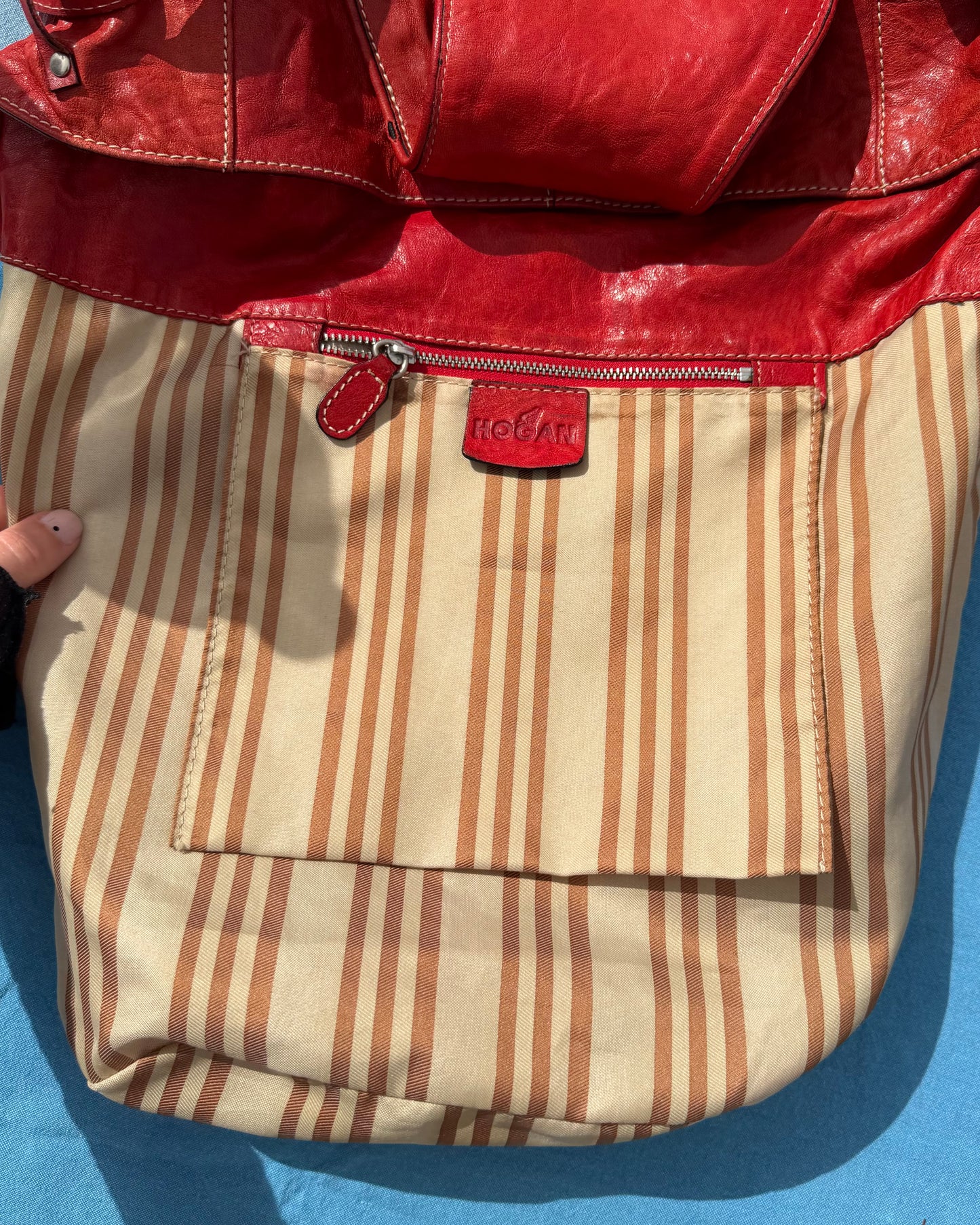 Hogan leather bucket bag