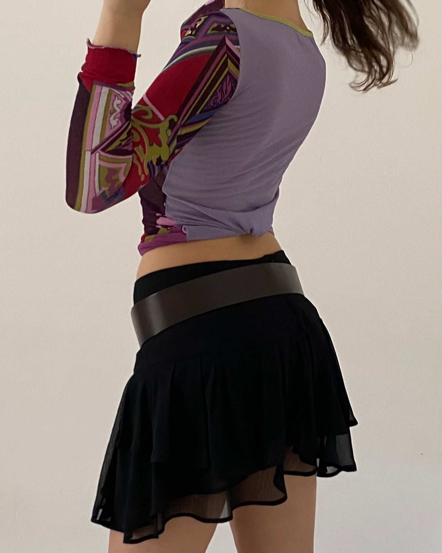 00s graphic print long sleeves top