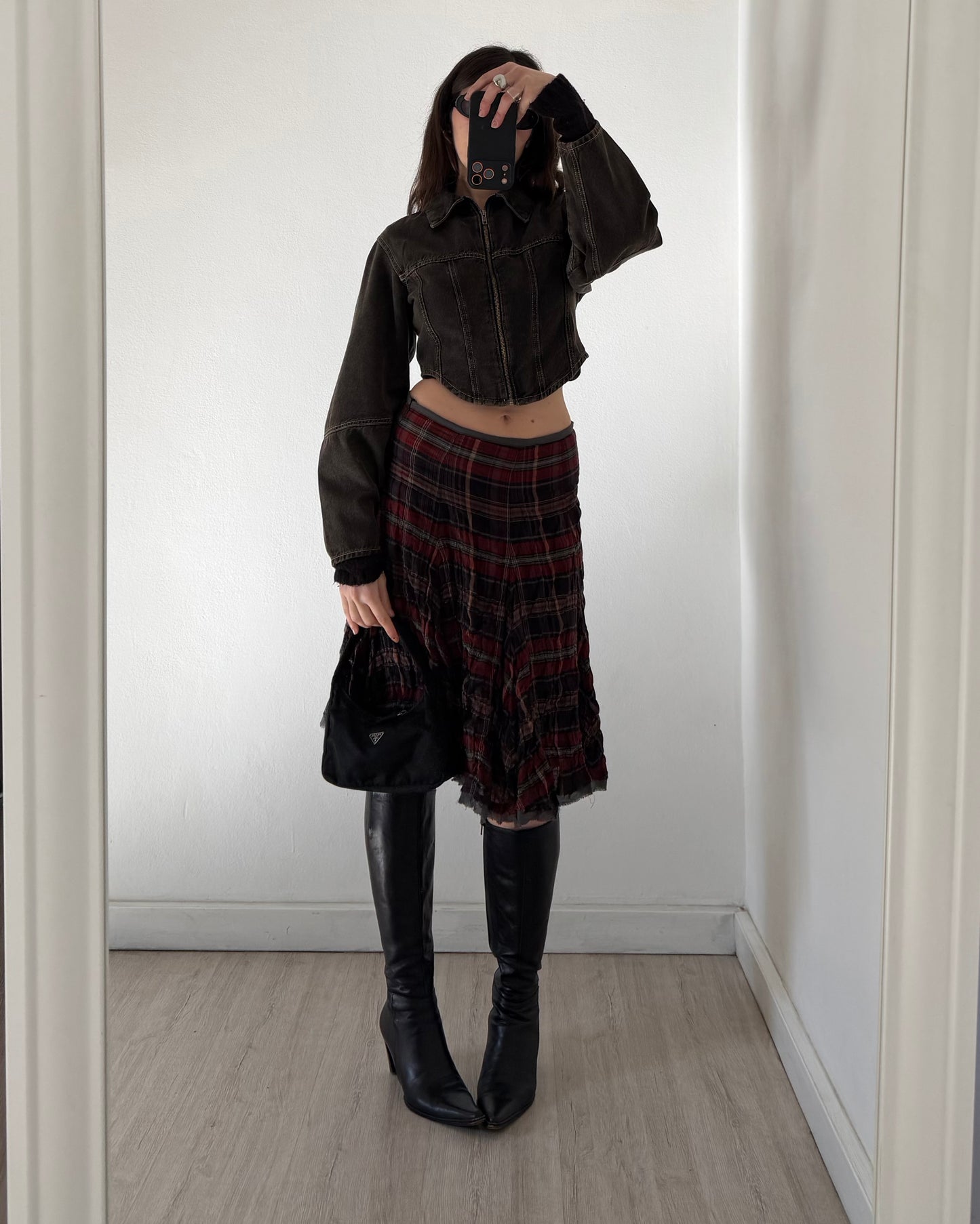 Trussardi check skirt