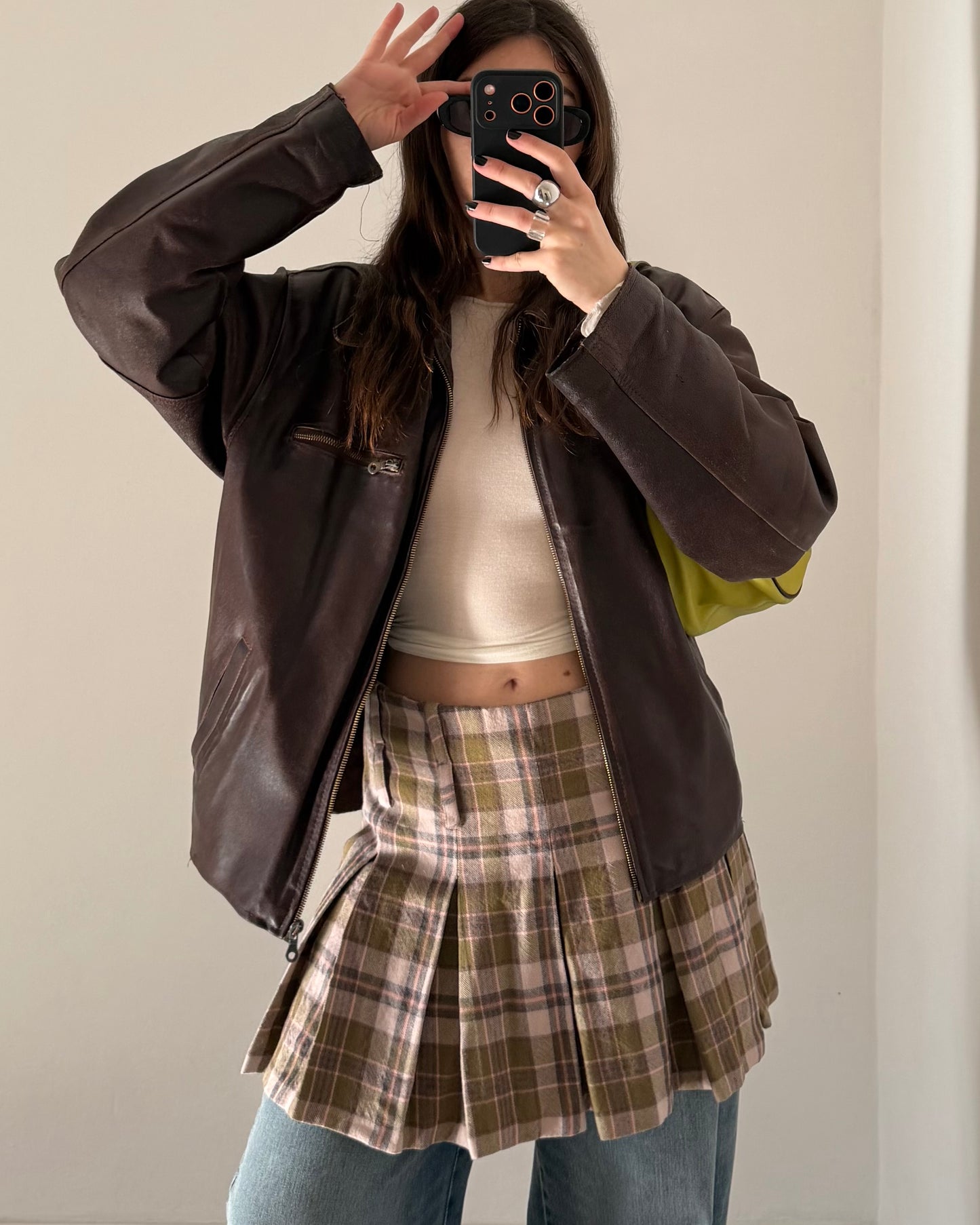Tartan mini skirt