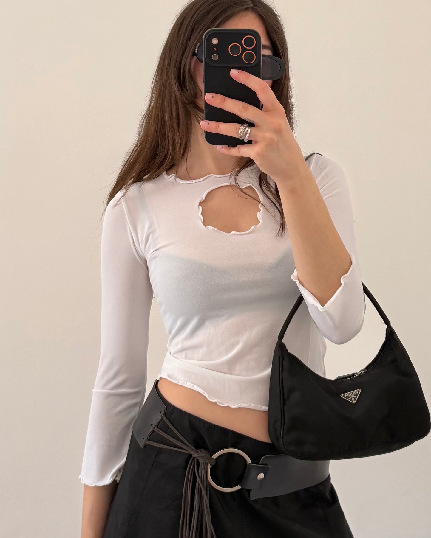 Cut-out stretchy top