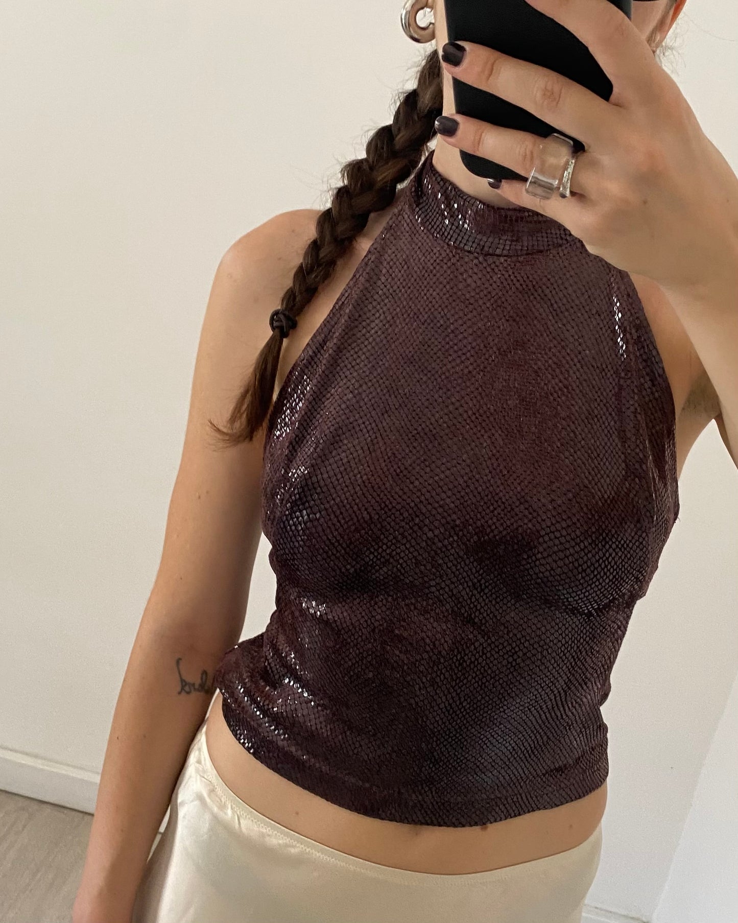 00 snakeskin top