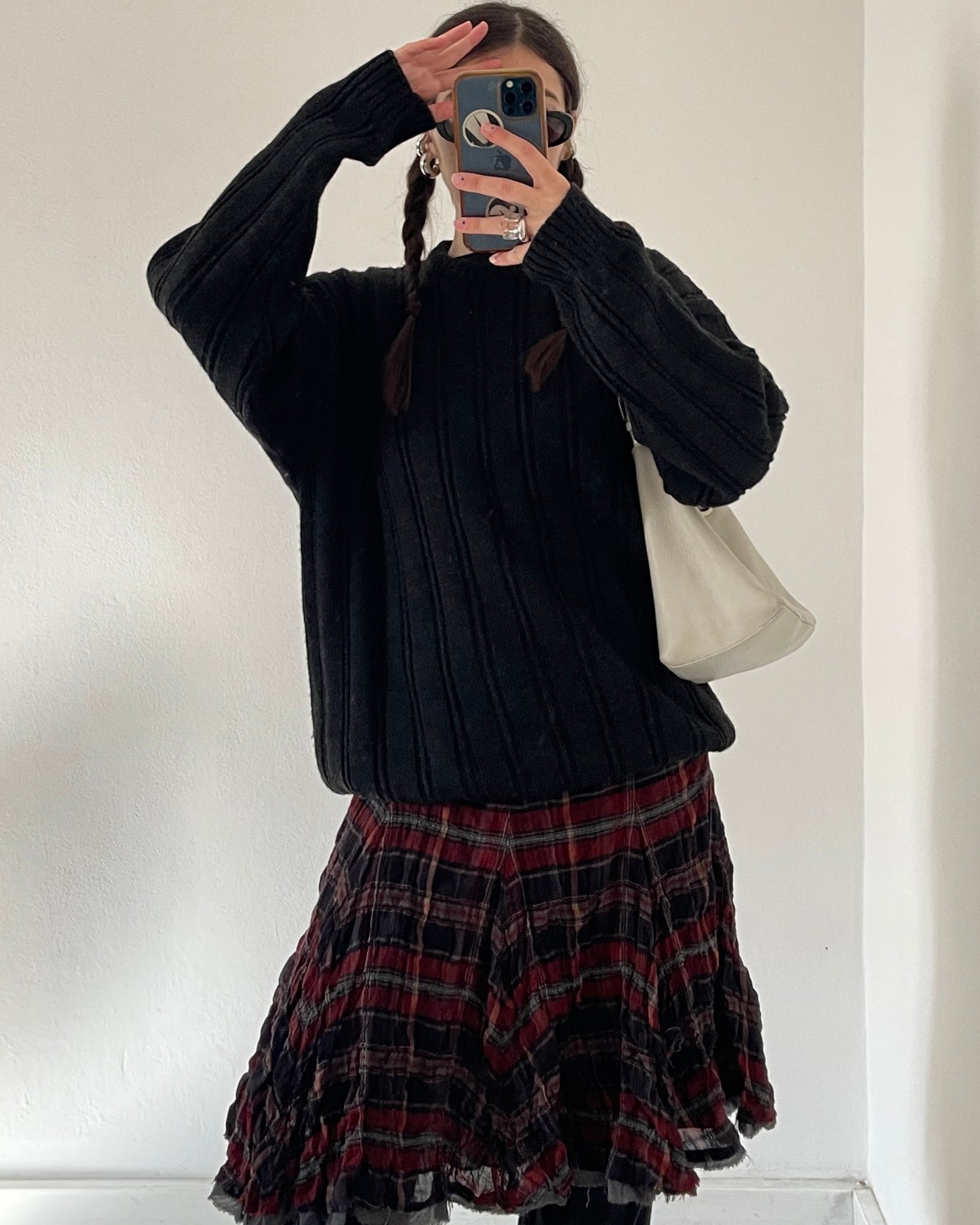 Trussardi check skirt