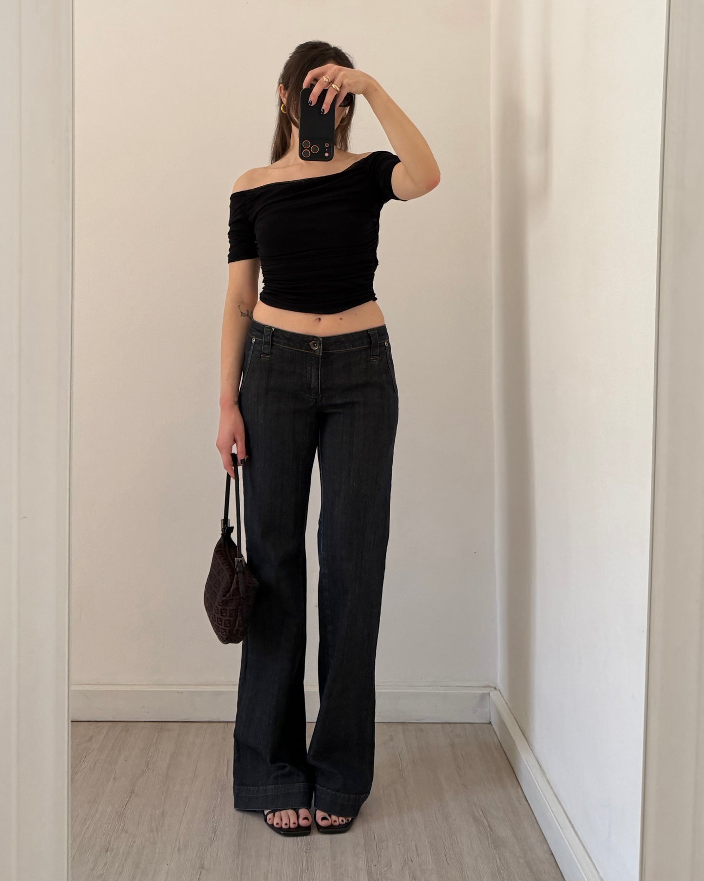 Off the shoulder tulle top