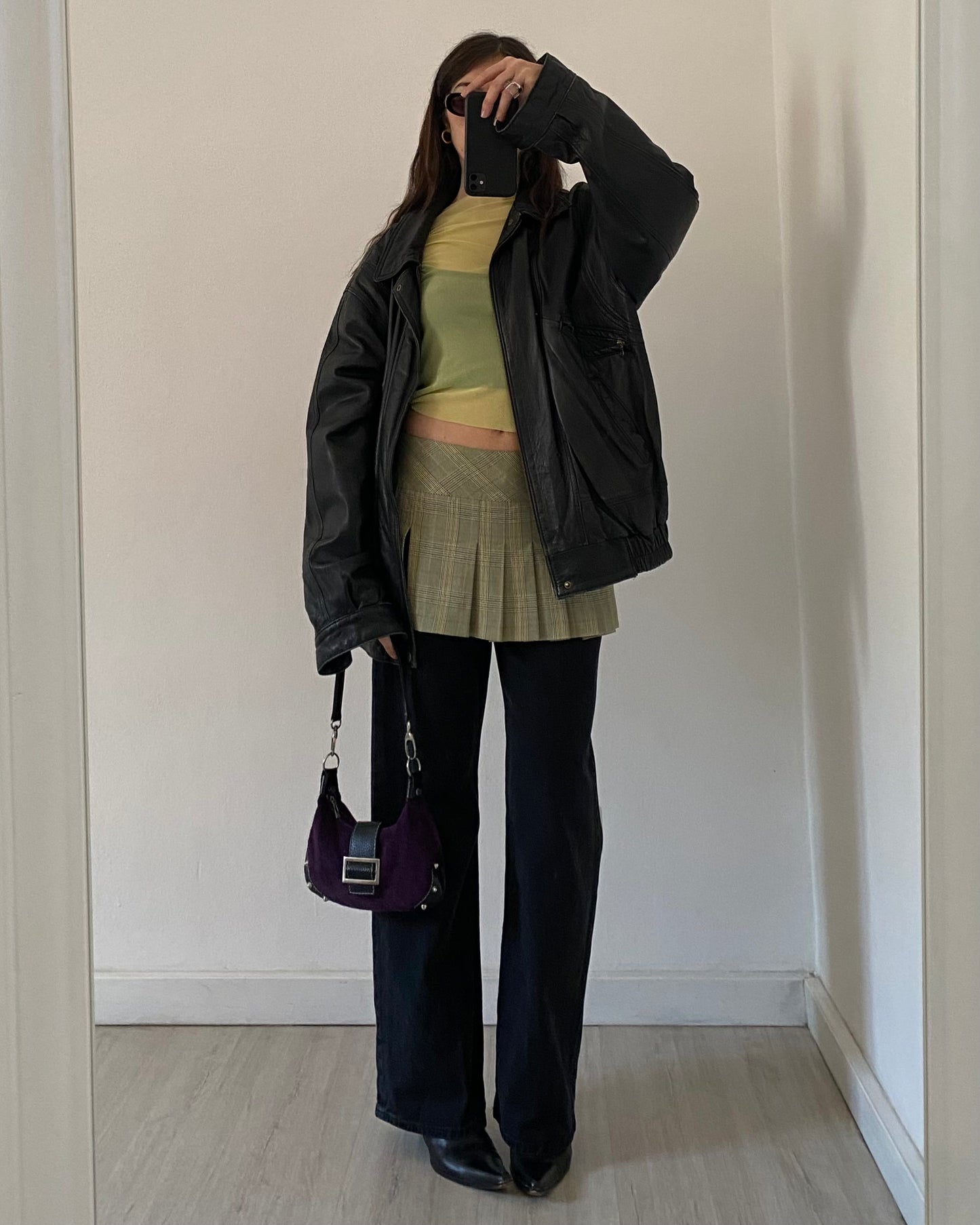 Lime green micro mesh top