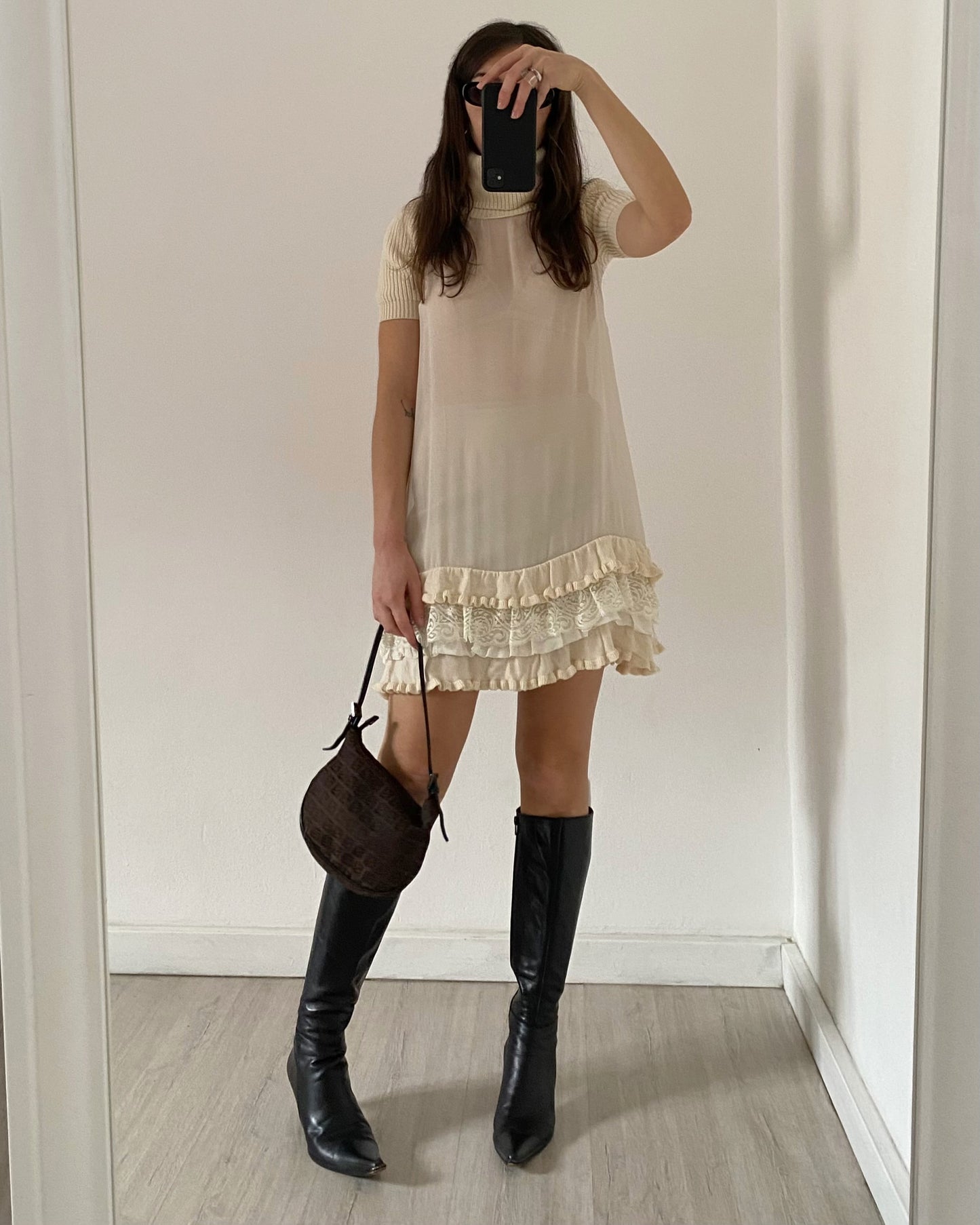 Sheer mini dress