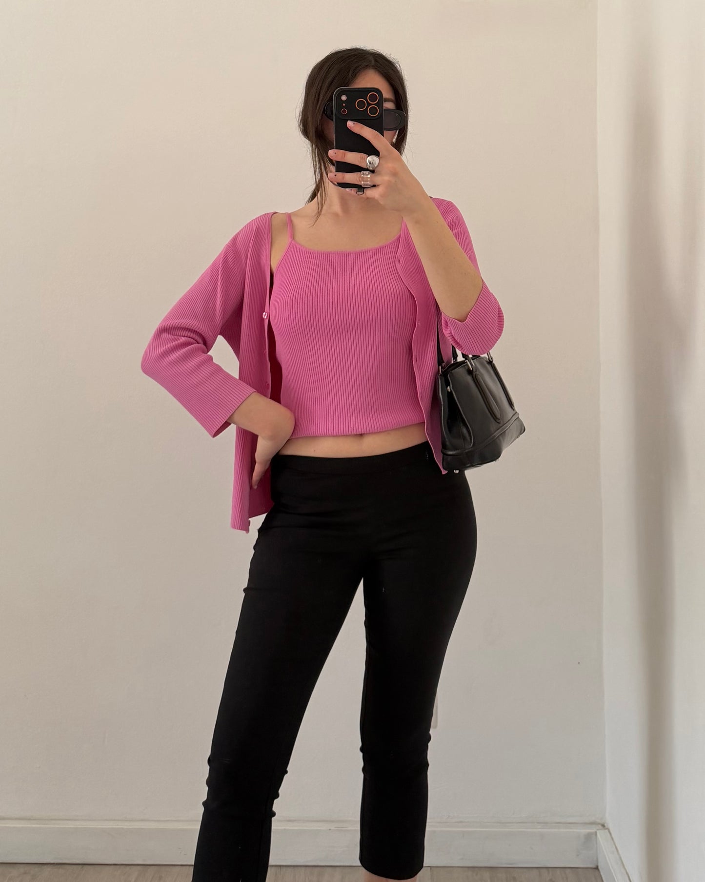 Twin-set top and cardigan