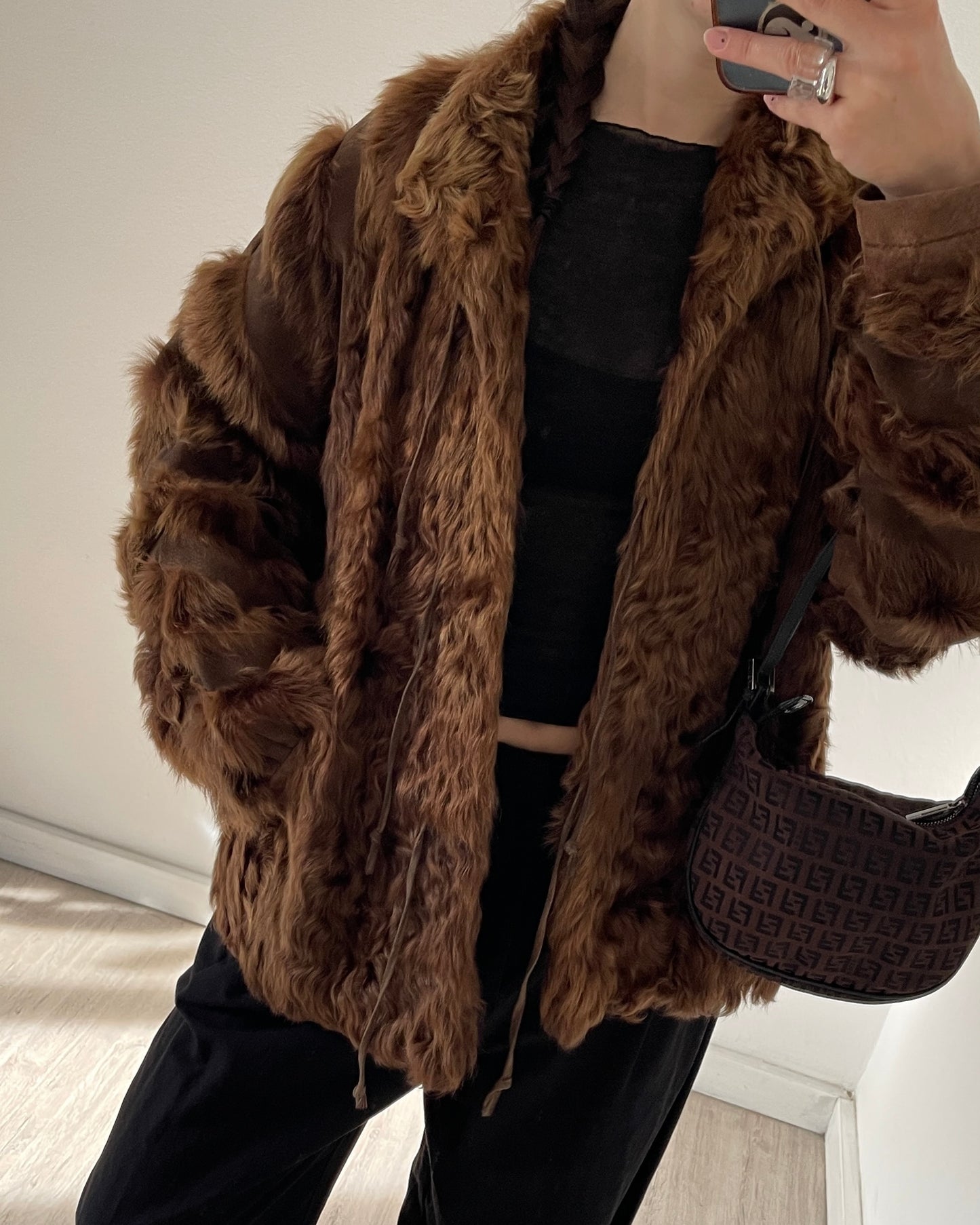 Fur suede jacket