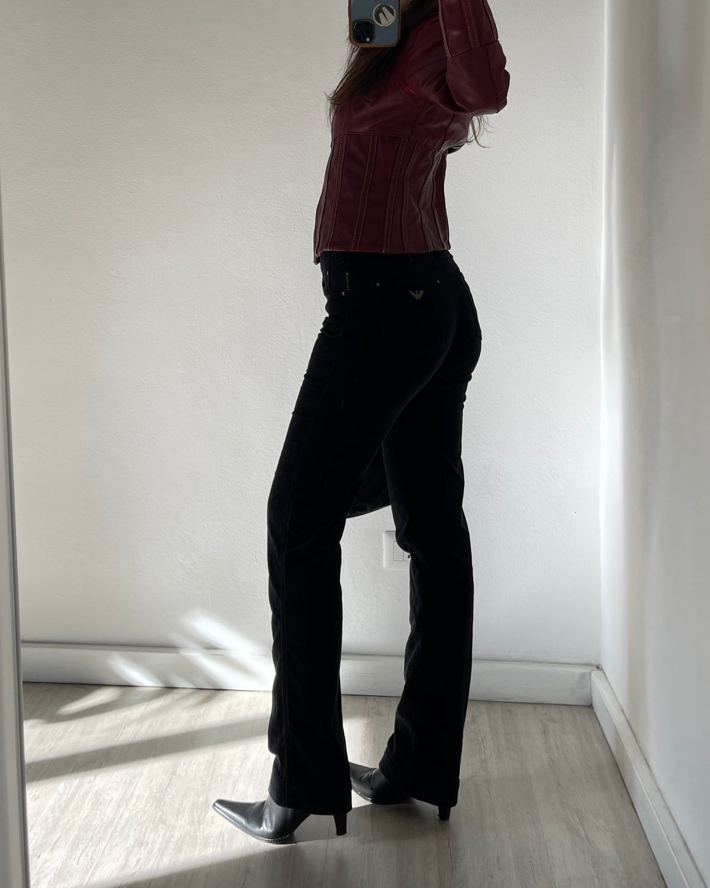 Giorgio Armani bootcut velvet trousers