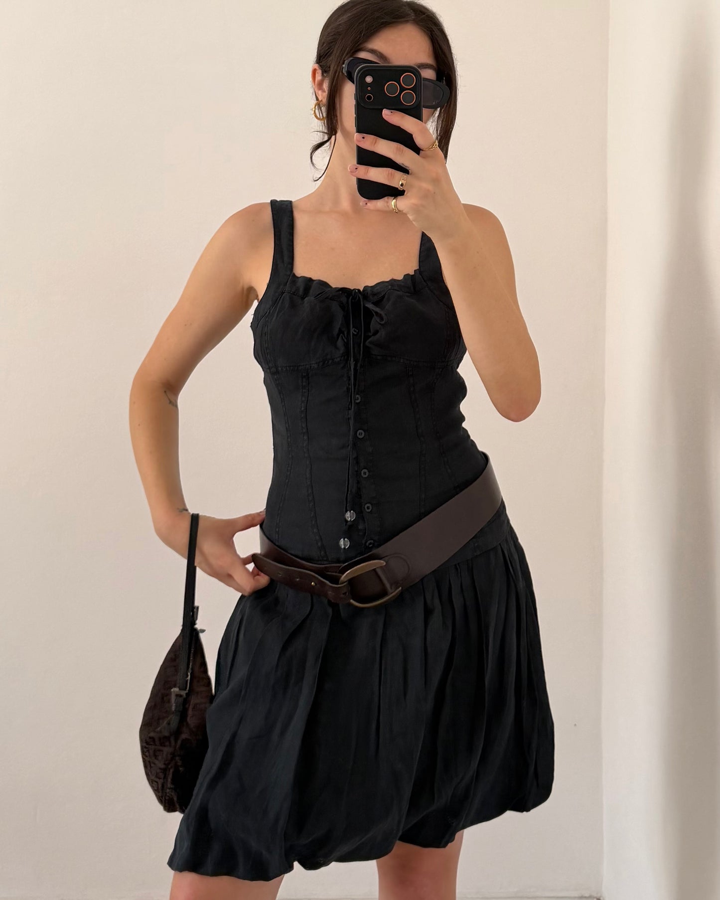 Linen corset dress